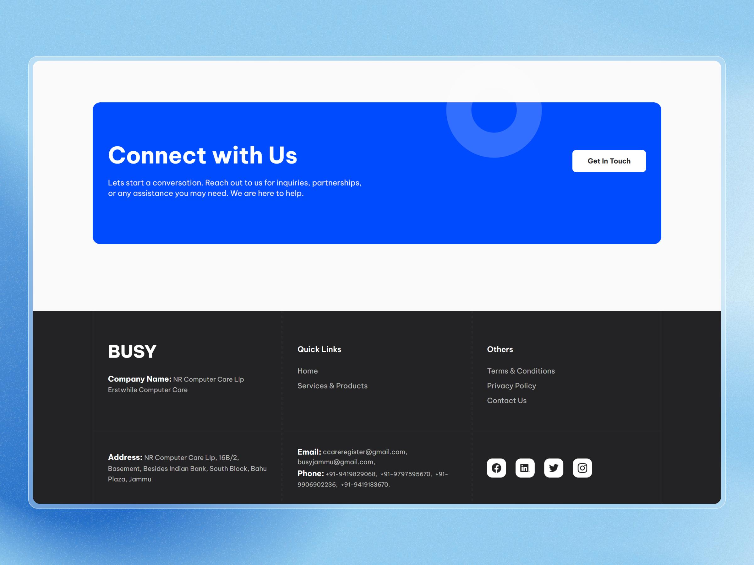 Busy Business Website Cover