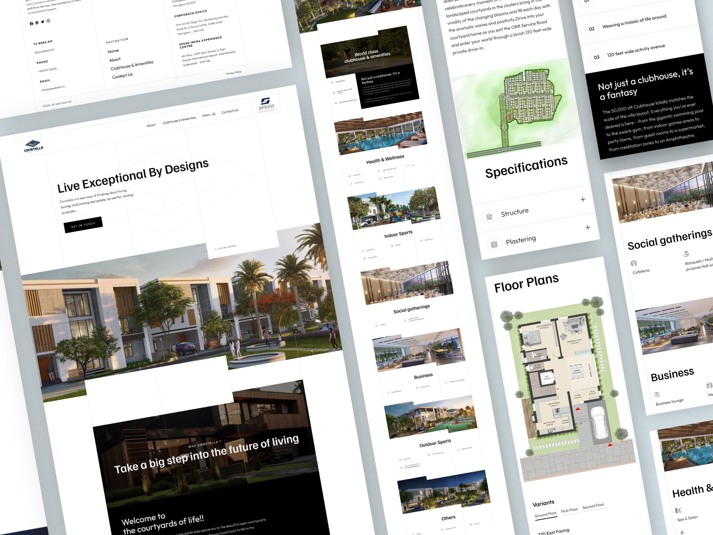 Constella high-rise residential project website | Craftnotion