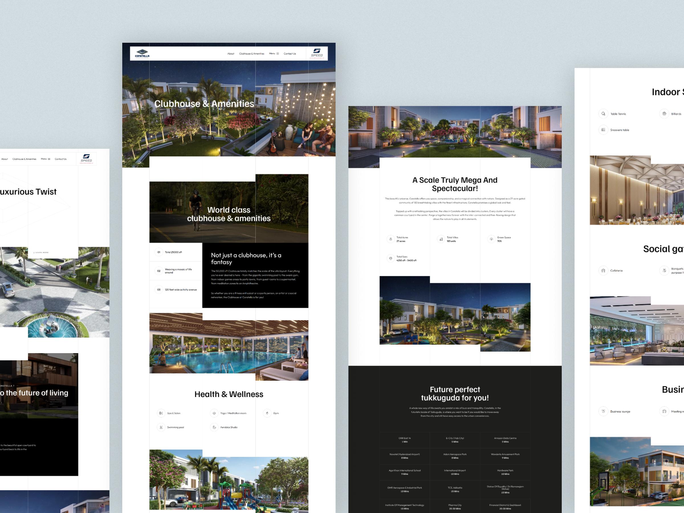 Constella visual gallery and amenities showcase | Craftnotion