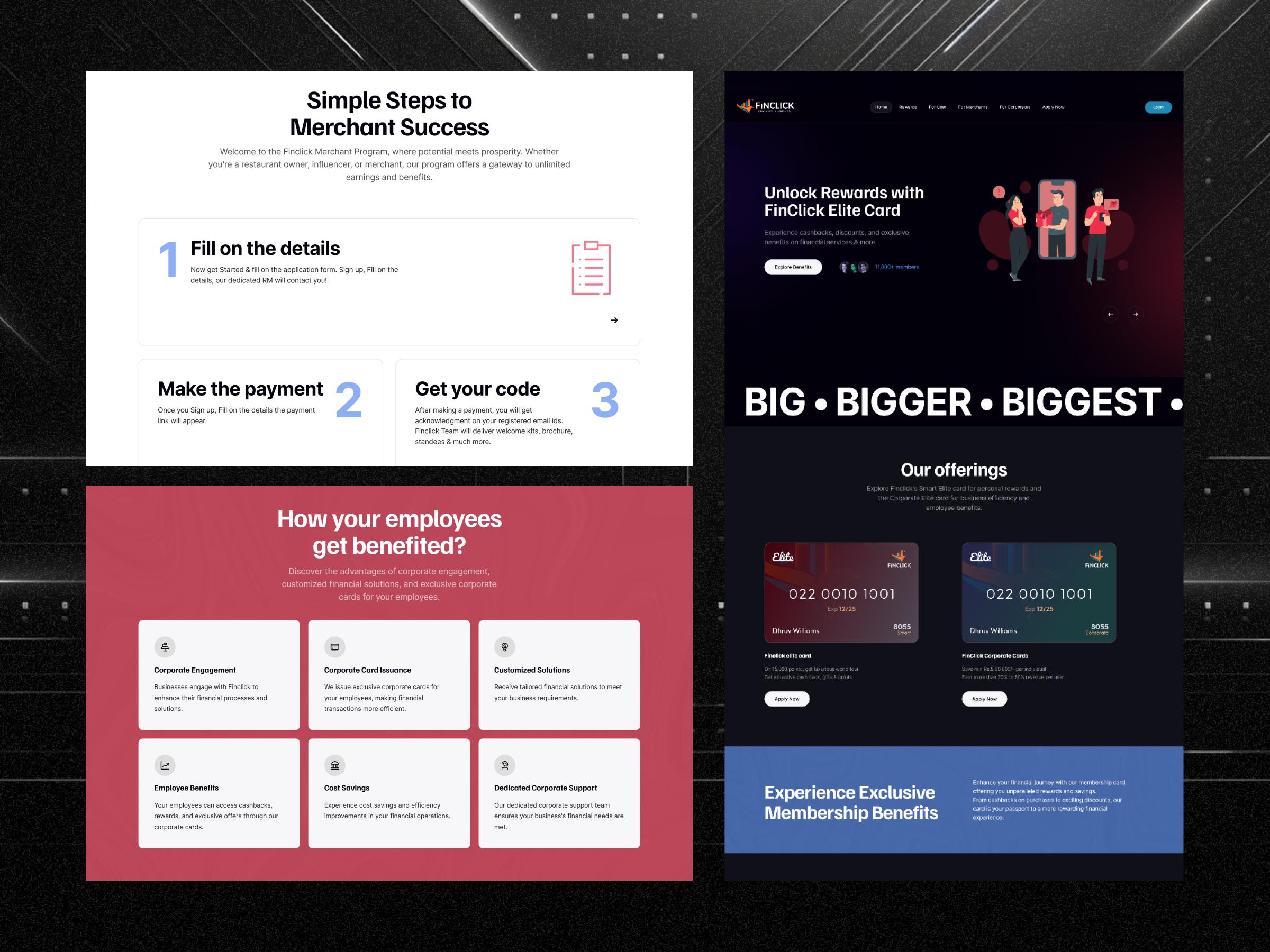 Finclick admin panel for card application management | Craftnotion