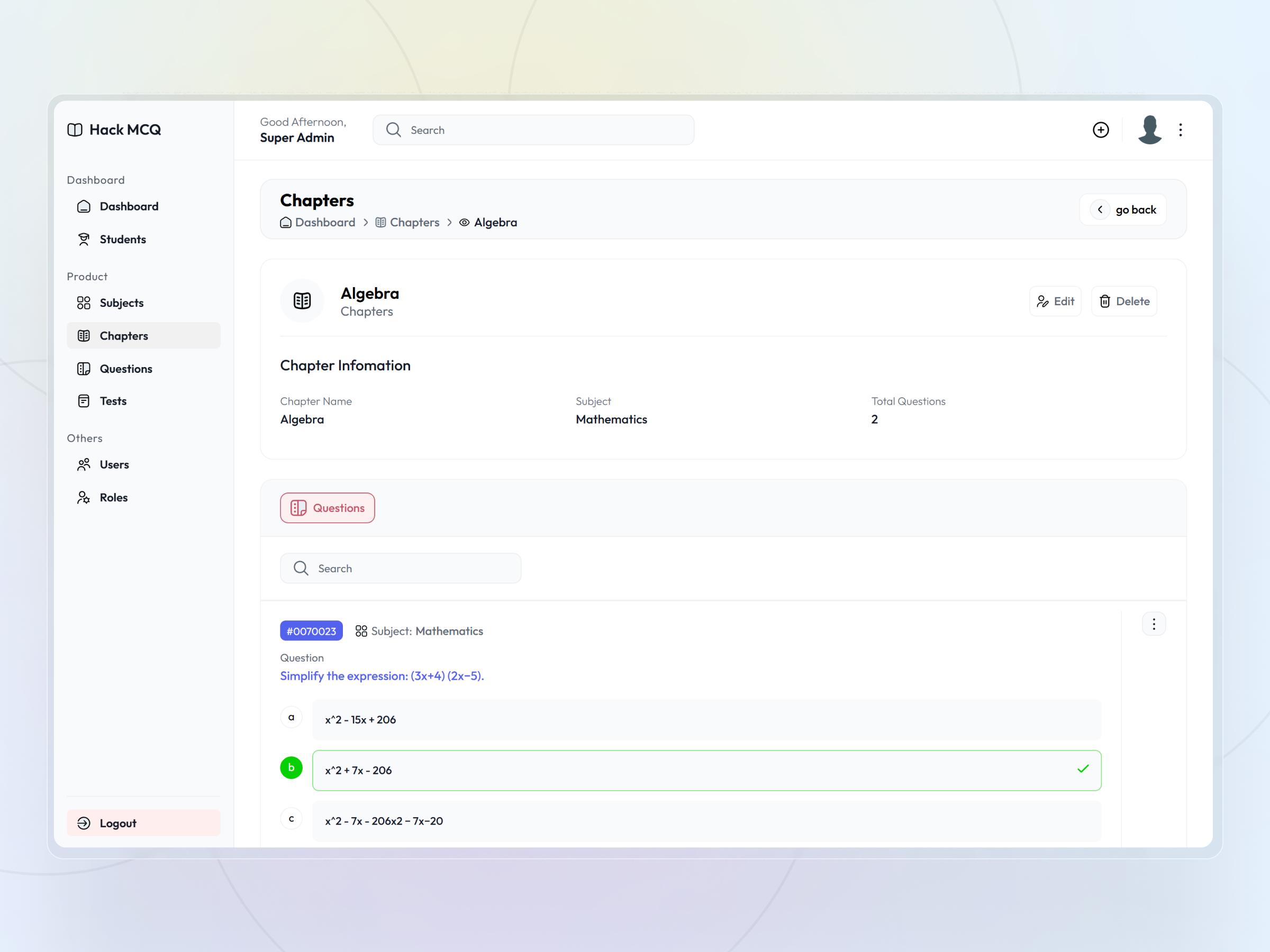 HackMCQ – Online Exam Preparation Platform with Adaptive Learning