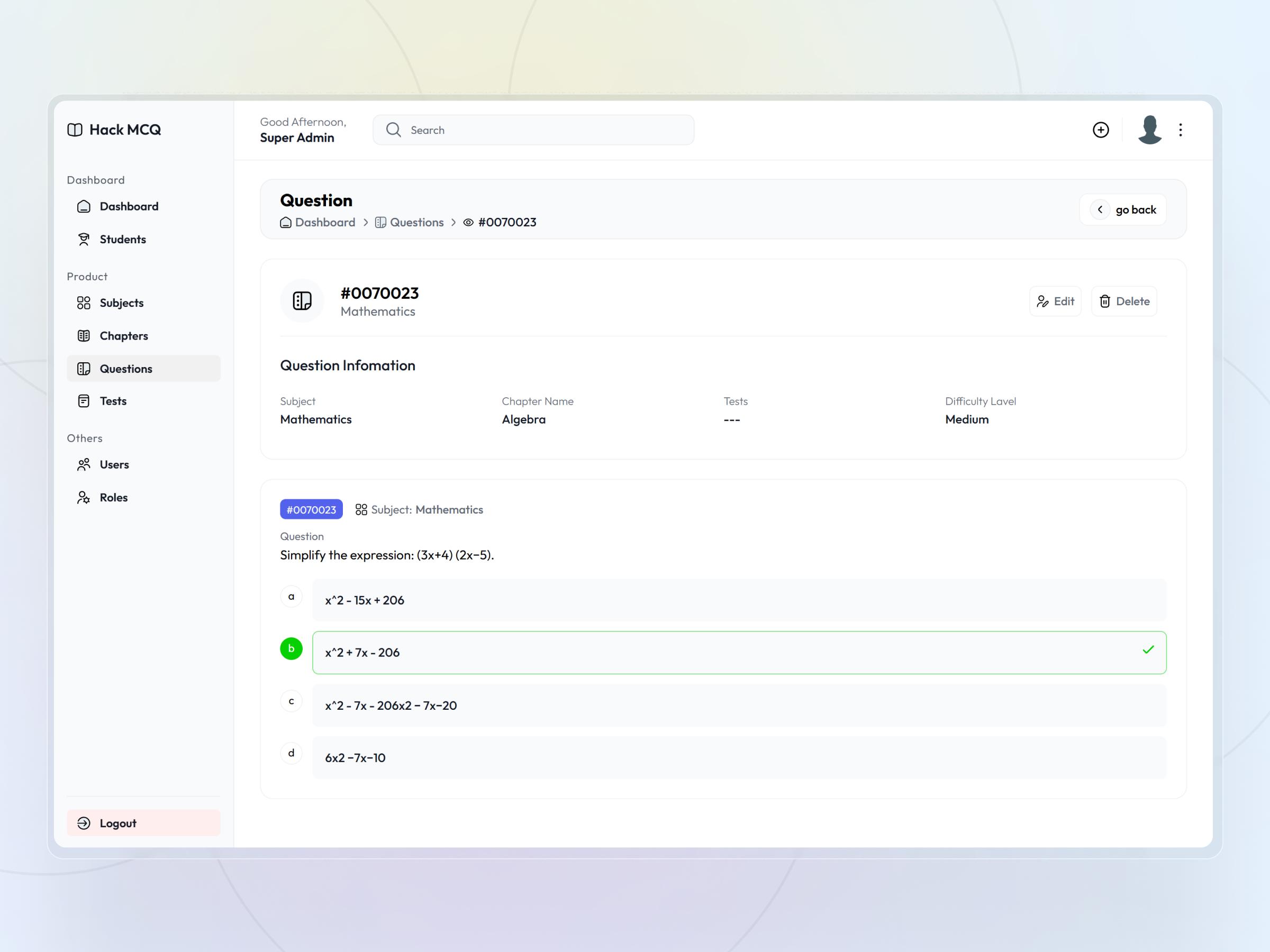 HackMCQ – Online Exam Preparation Platform with Adaptive Learning
