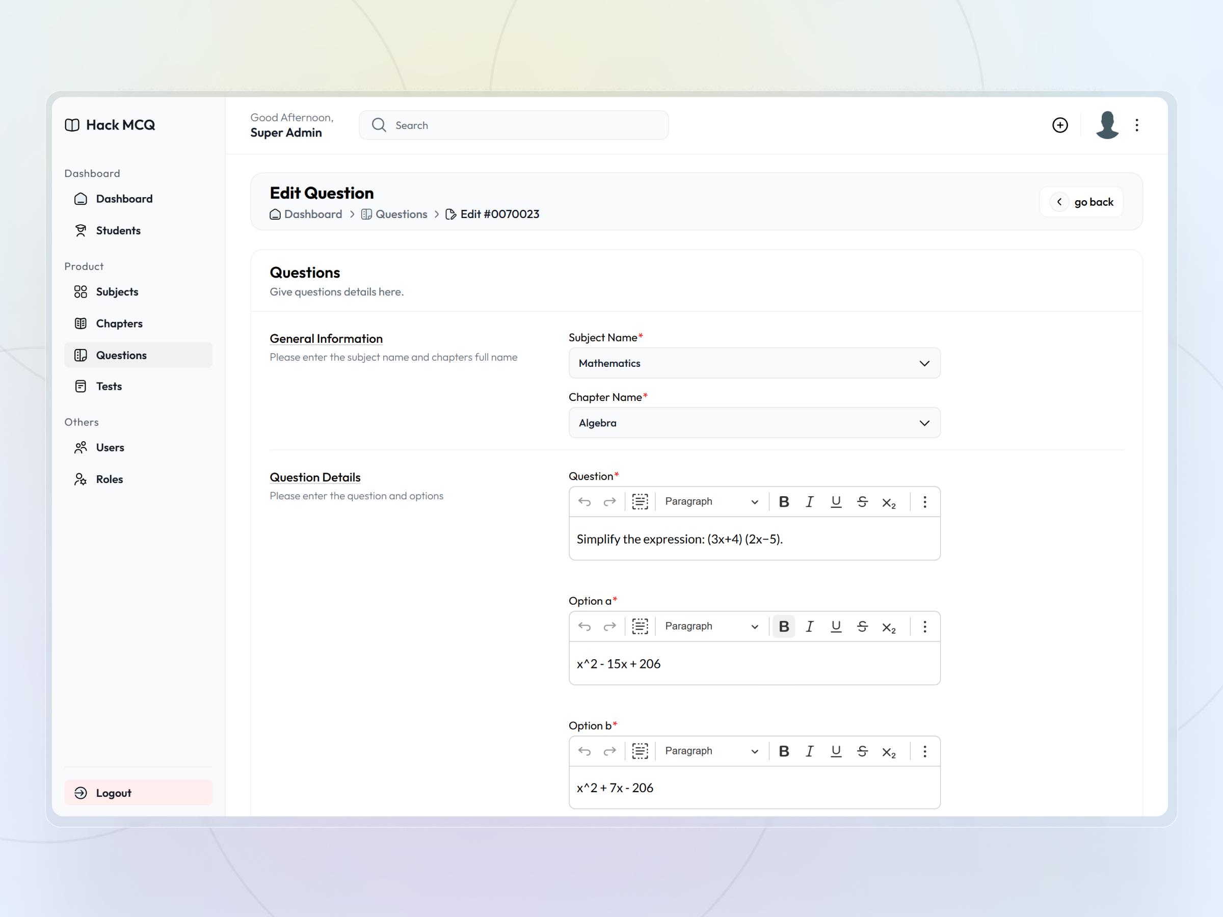 HackMCQ – Online Exam Preparation Platform with Adaptive Learning