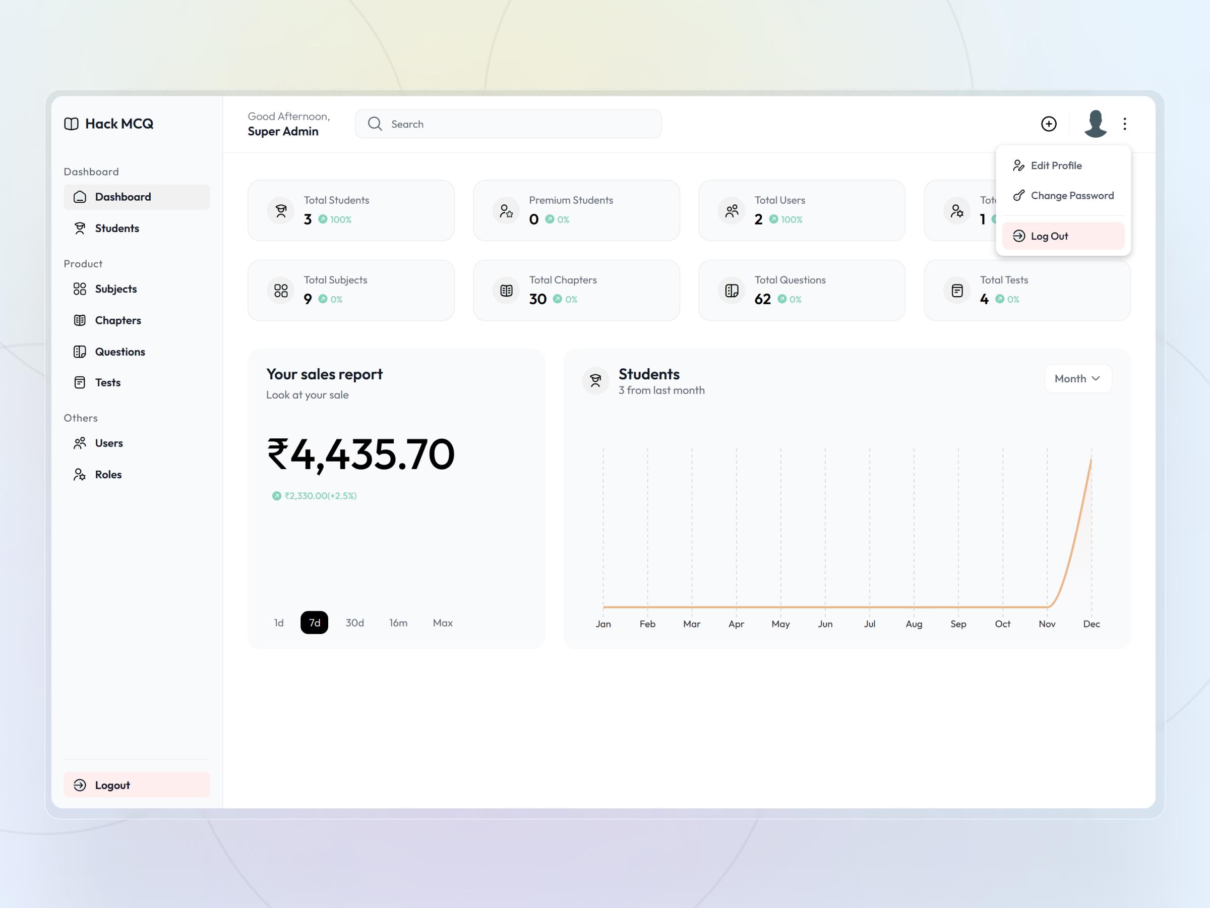 HackMCQ – Online Exam Preparation Platform with Adaptive Learning