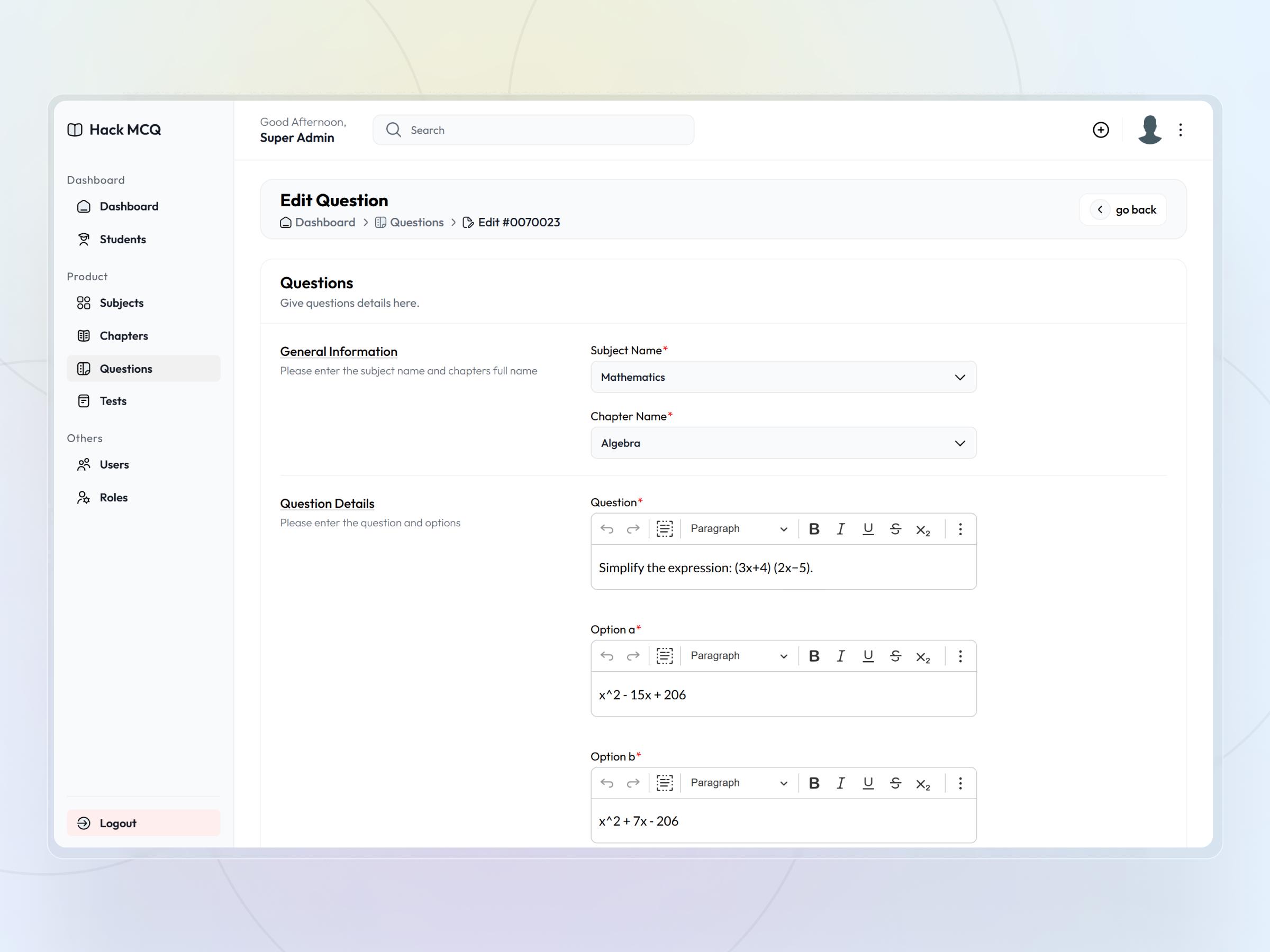 HackMCQ – Online Exam Preparation Platform with Adaptive Learning