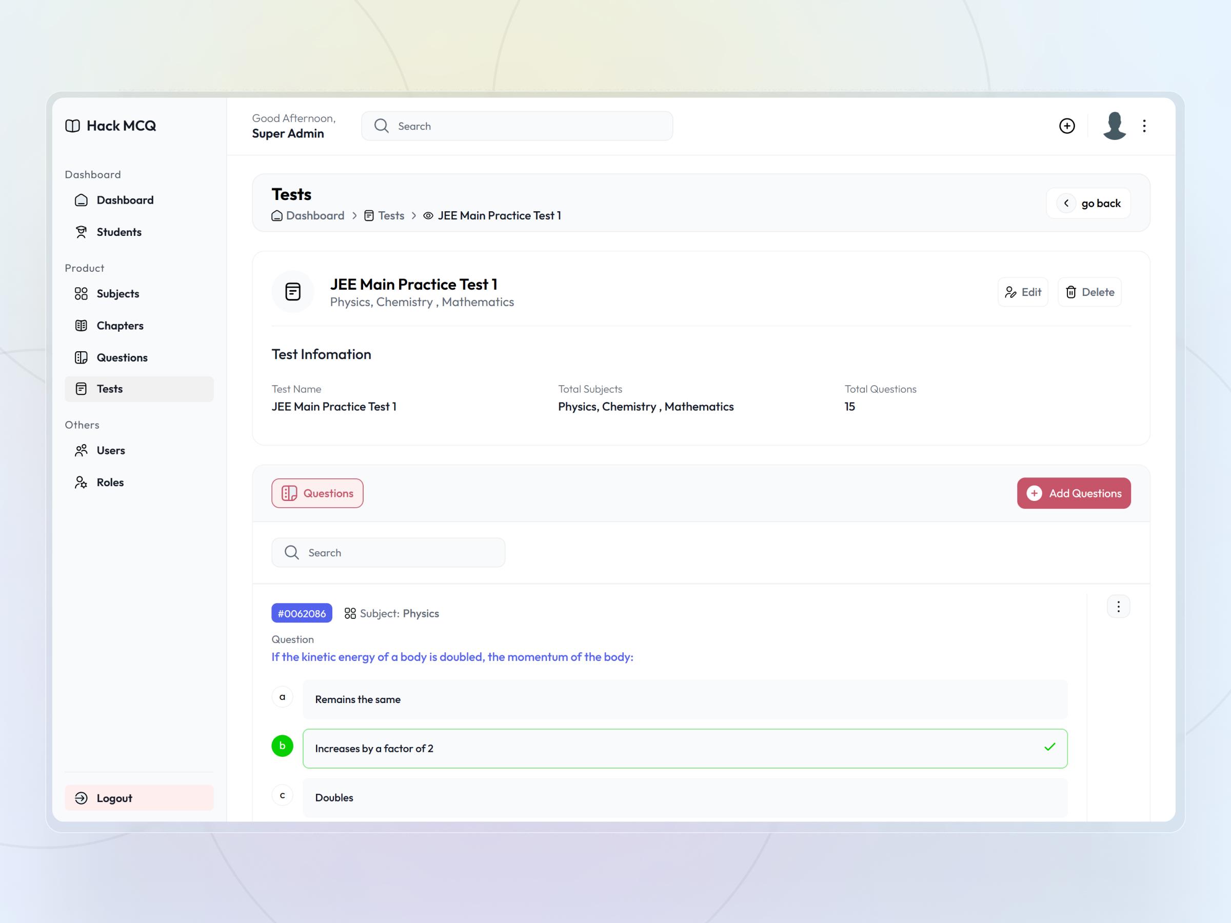 HackMCQ – Online Exam Preparation Platform with Adaptive Learning