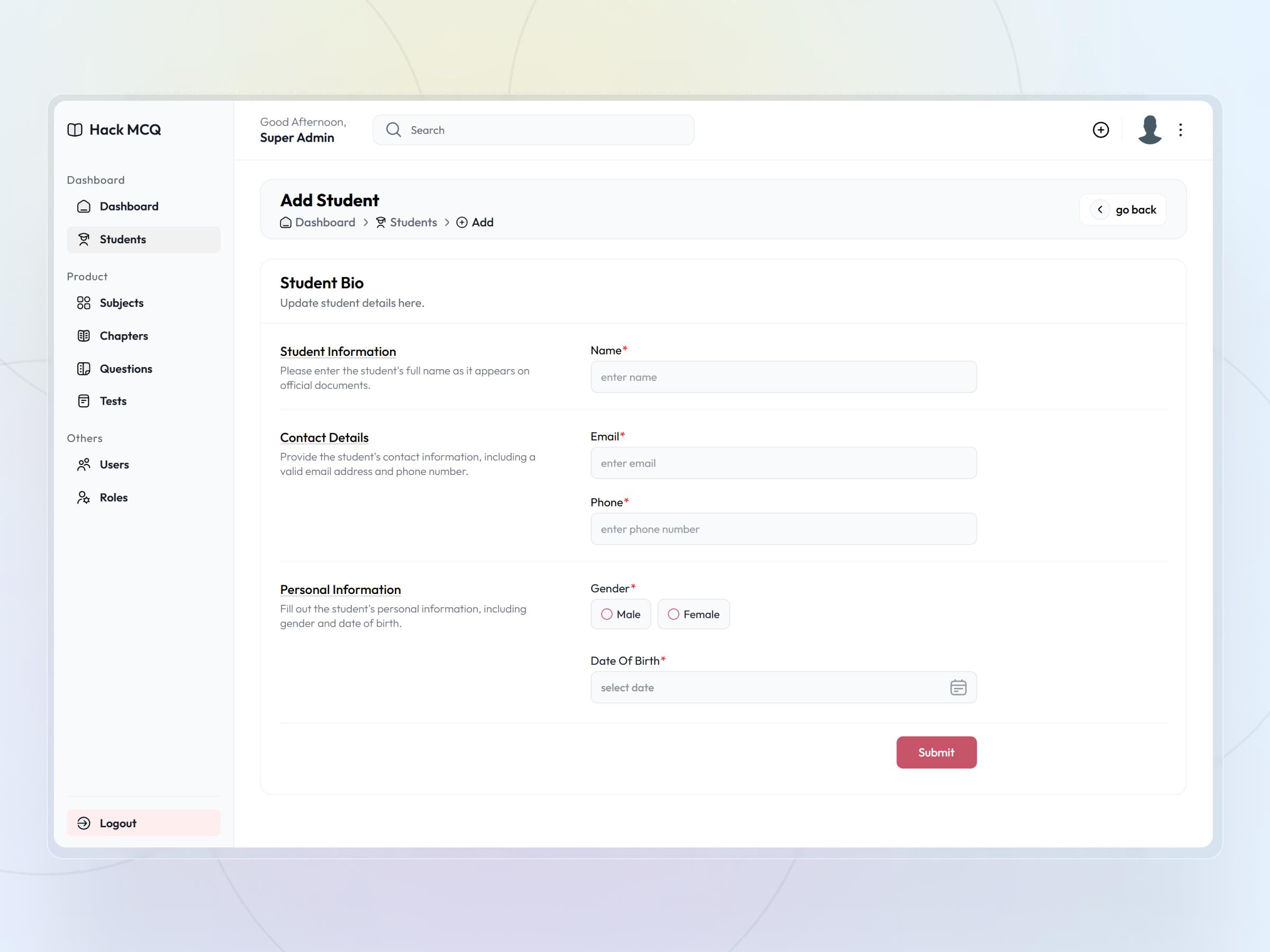 HackMCQ – Online Exam Preparation Platform with Adaptive Learning
