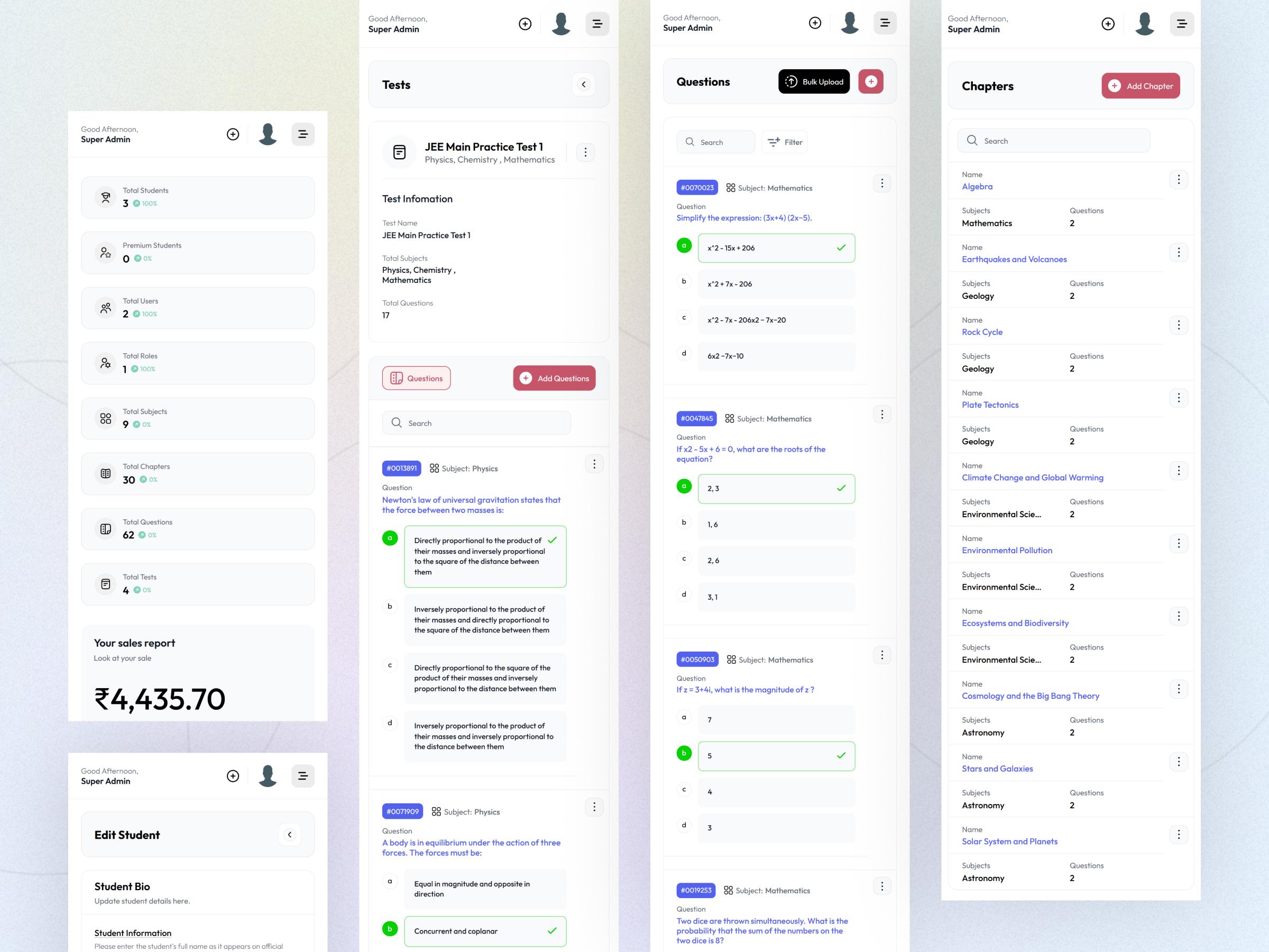 HackMCQ online test platform with real-time scoring