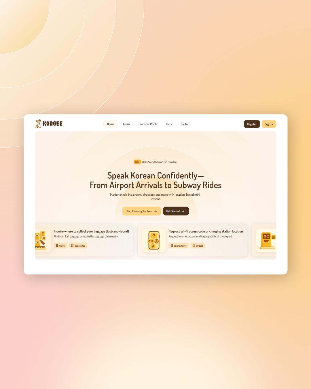 Korgee — Korean Language Learning App | Craftnotion