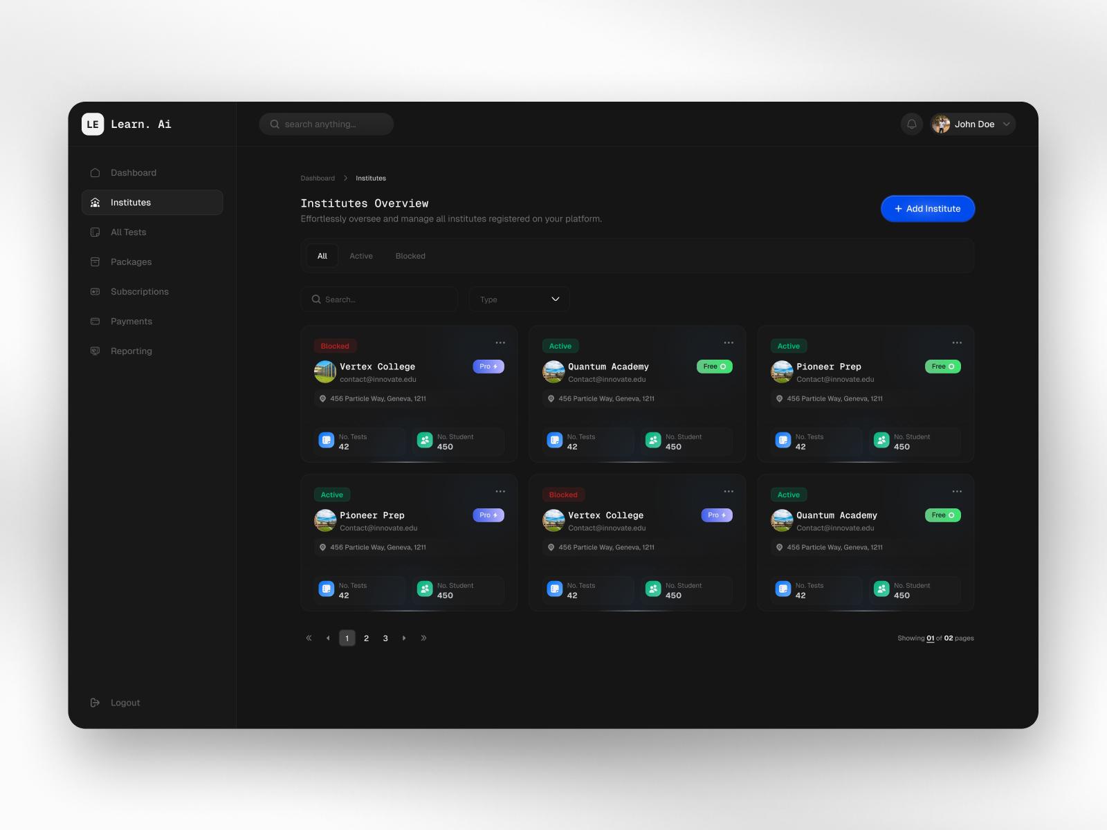 Learn AI Dashboard | Craftnotion