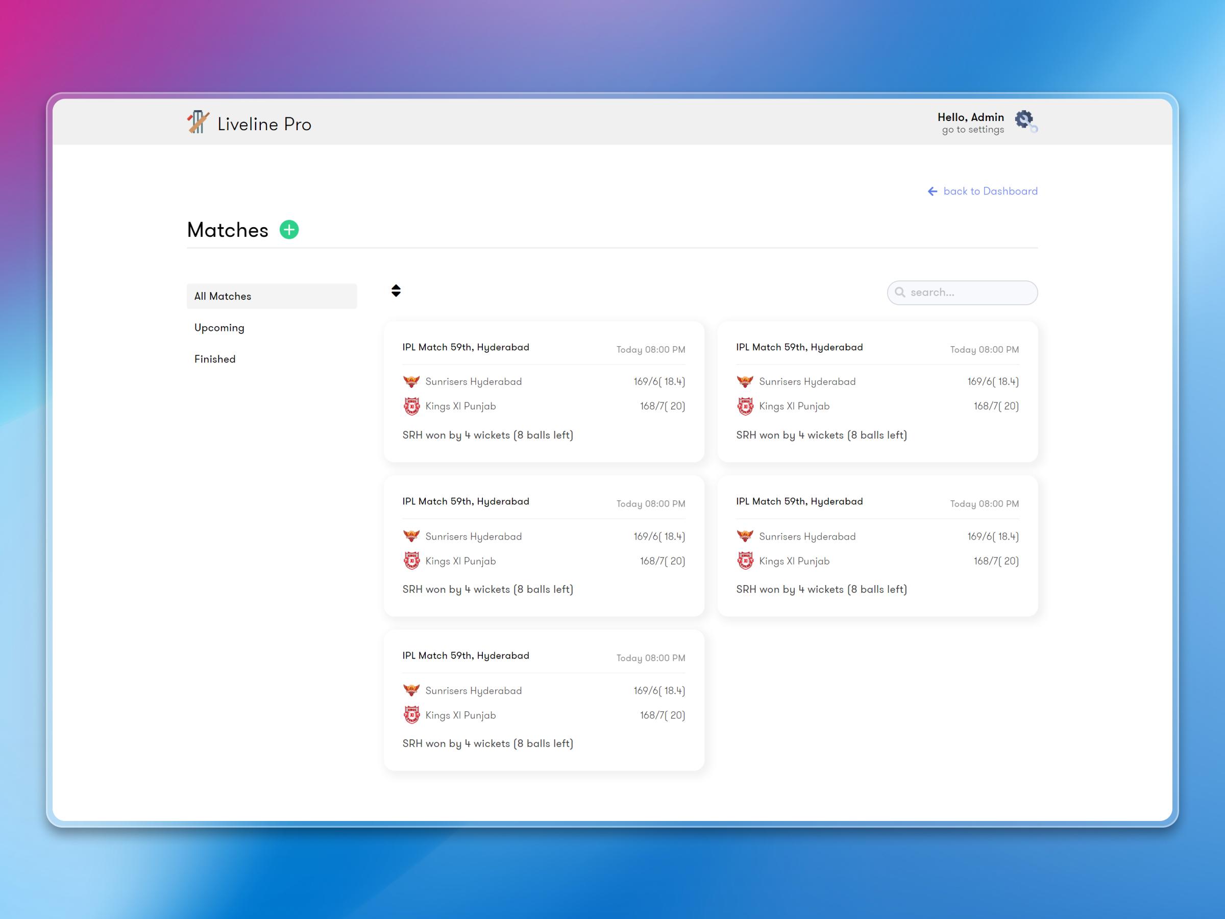 Live Line Dashboard | Craftnotion