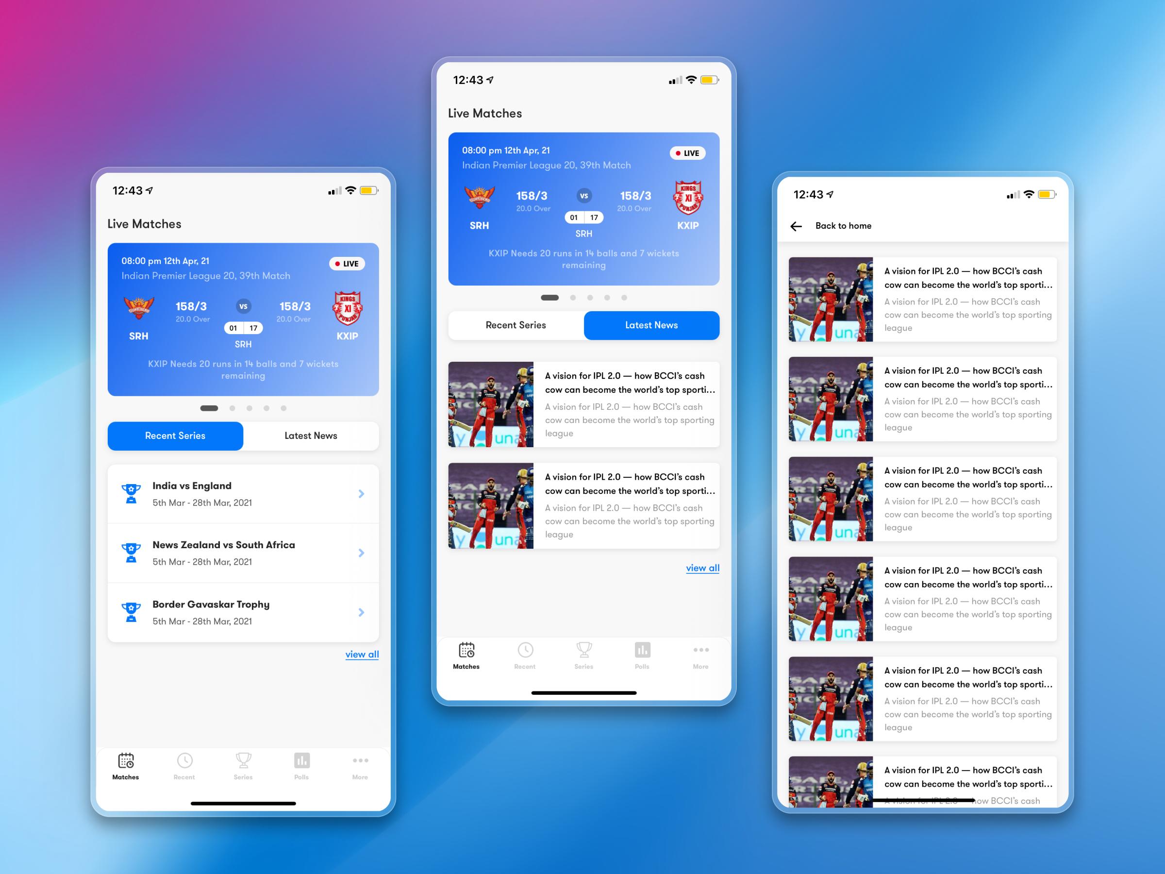 Live Line Cricket App | Craftnotion