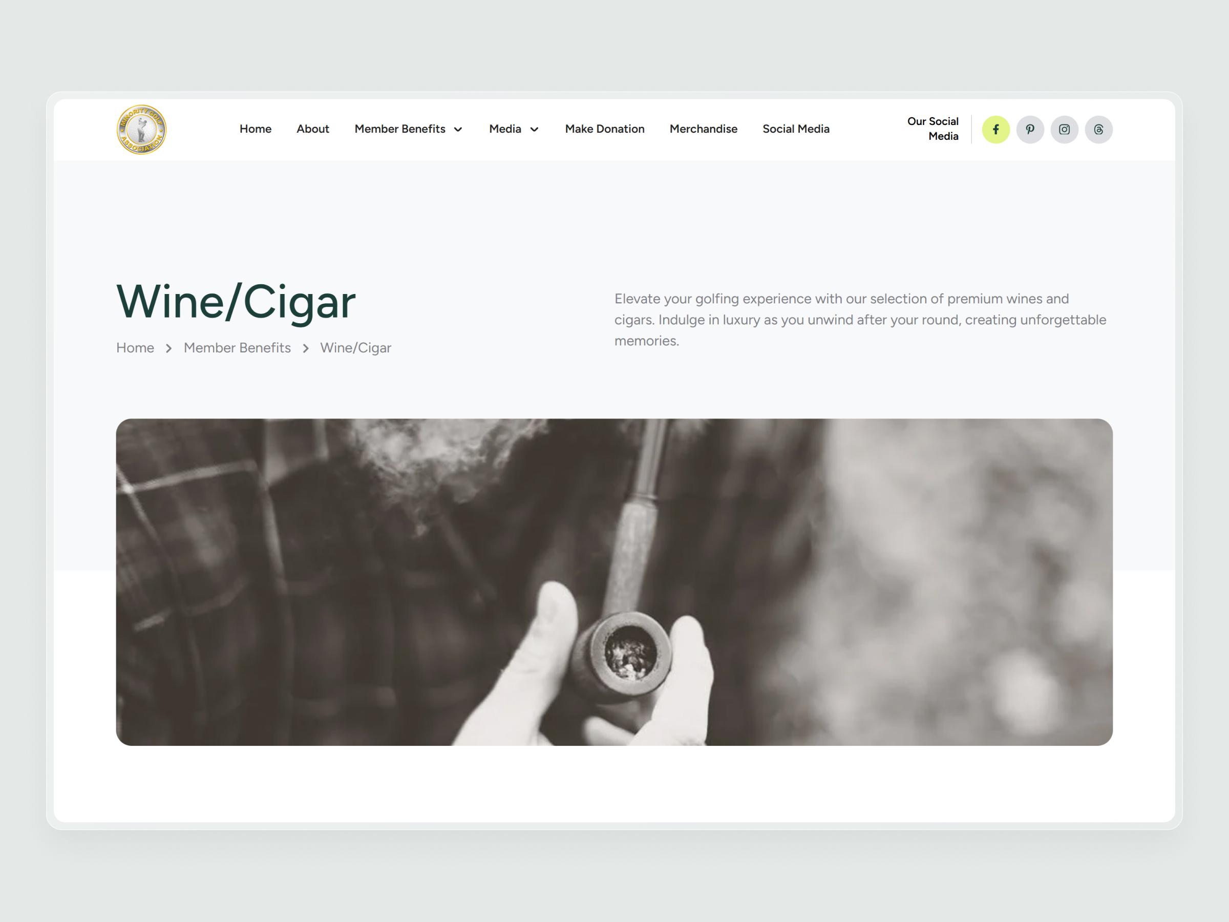 Minority Golf Association Website | Craftnotion