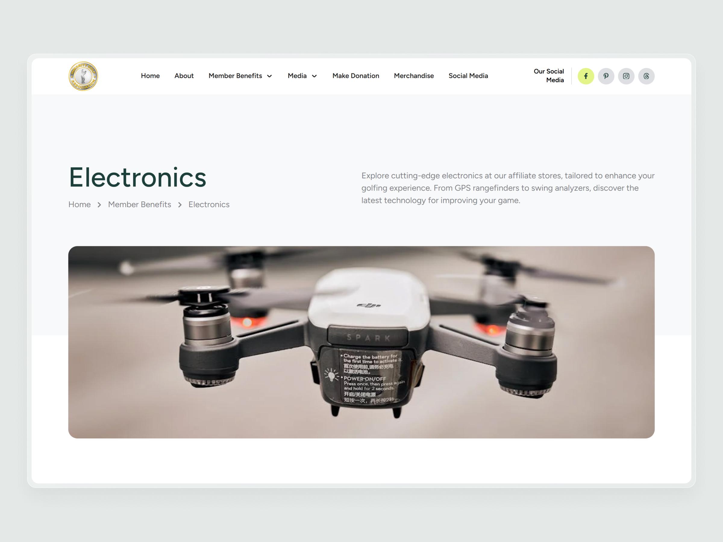 Minority Golf Association Website | Craftnotion