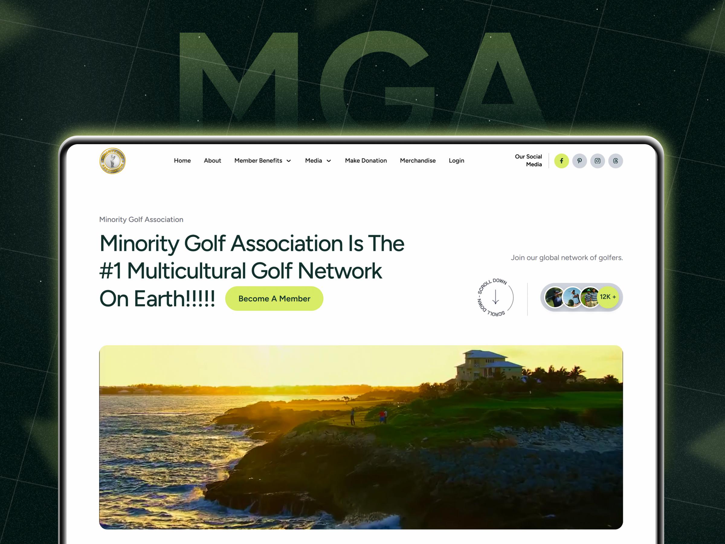 Minority Golf Association Website | Craftnotion