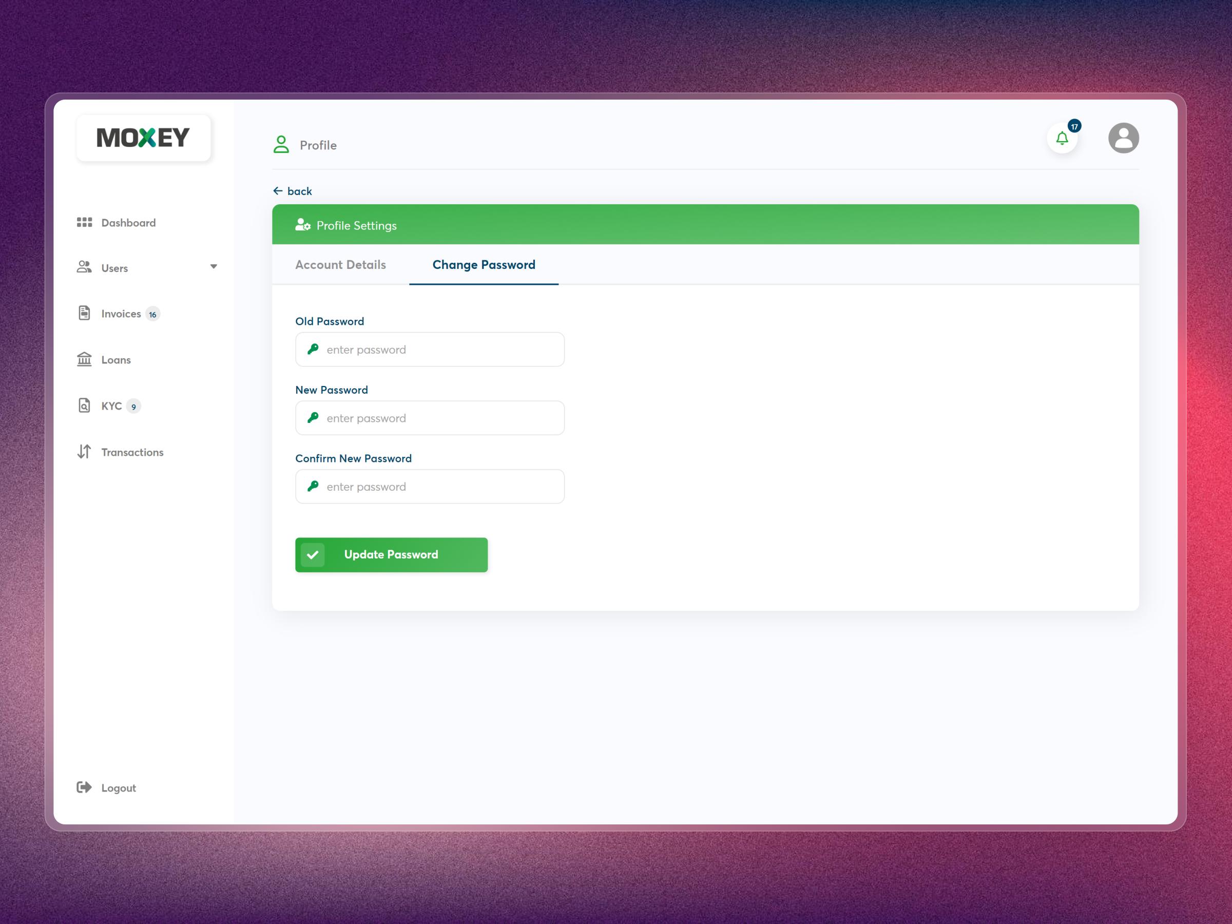 Moxey – Invoice Discounting Platform for Fintech SaaS