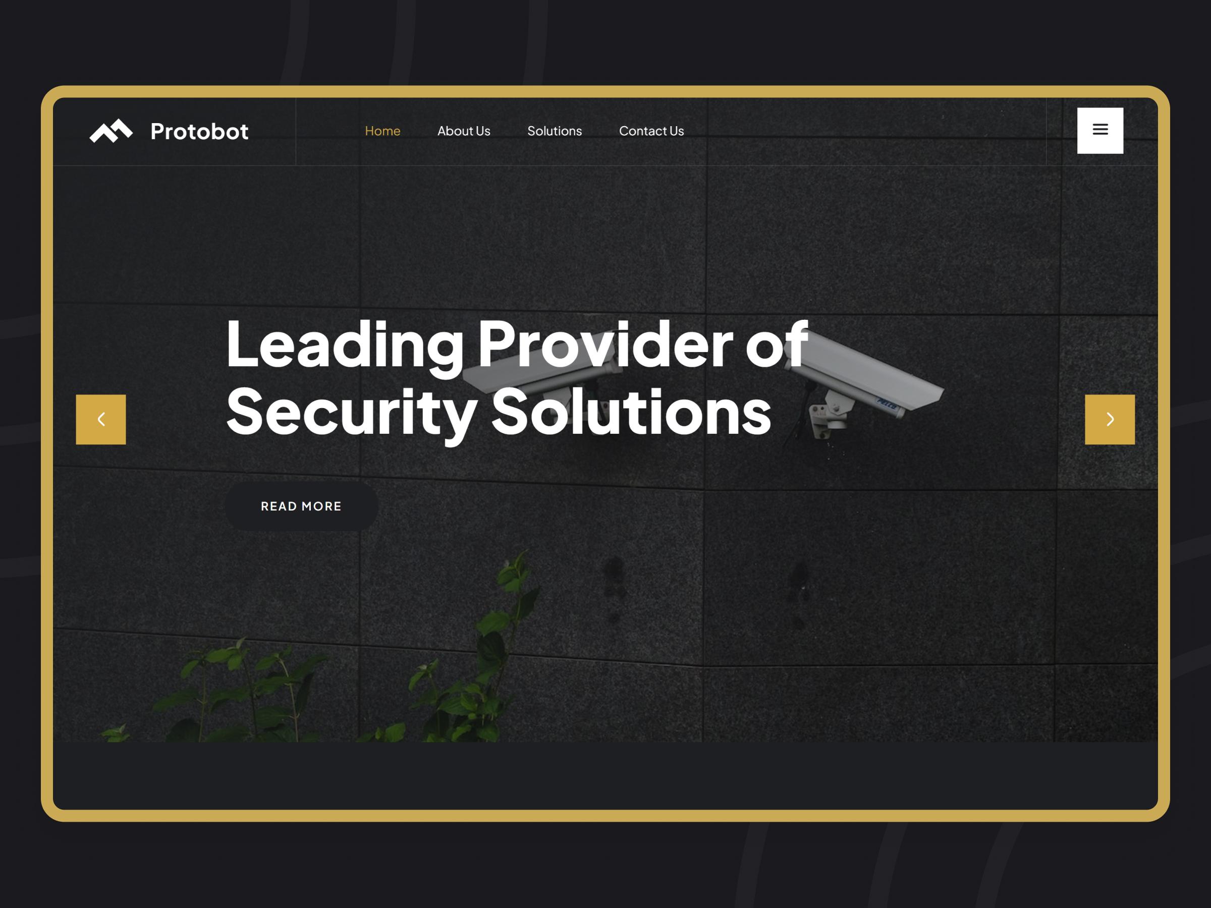 Protobot Home Security Company Website | Craftnotion