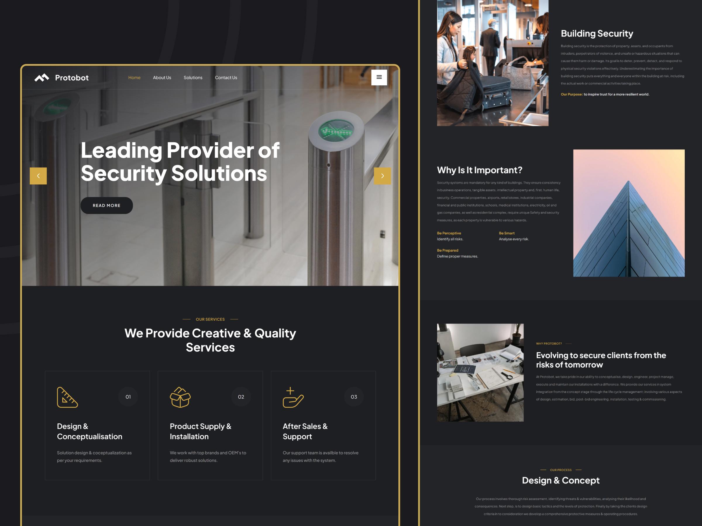 Protobot home security company website | Craftnotion