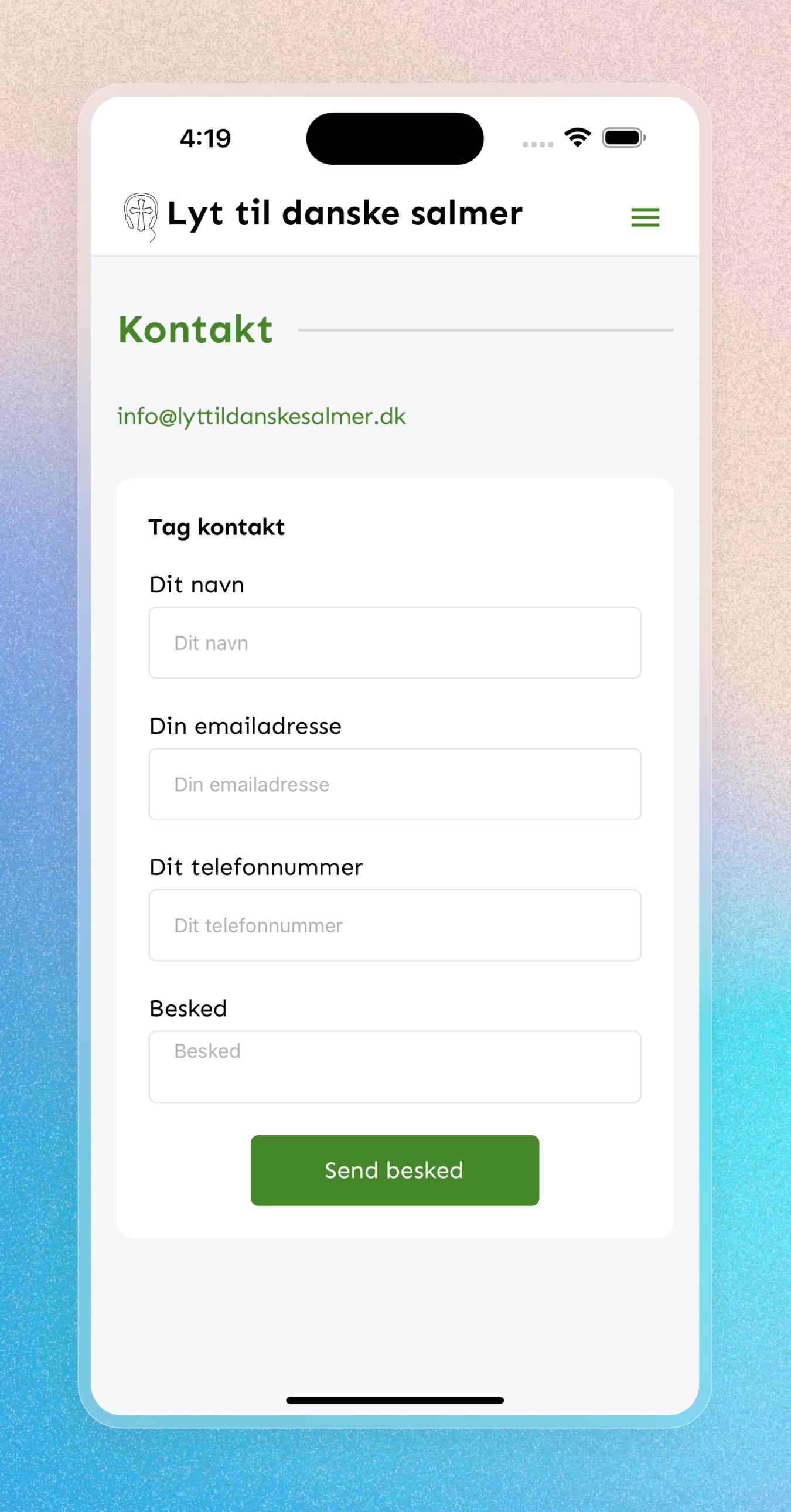 Lyt til Danske Salmer Mobile Apps | Craftnotion