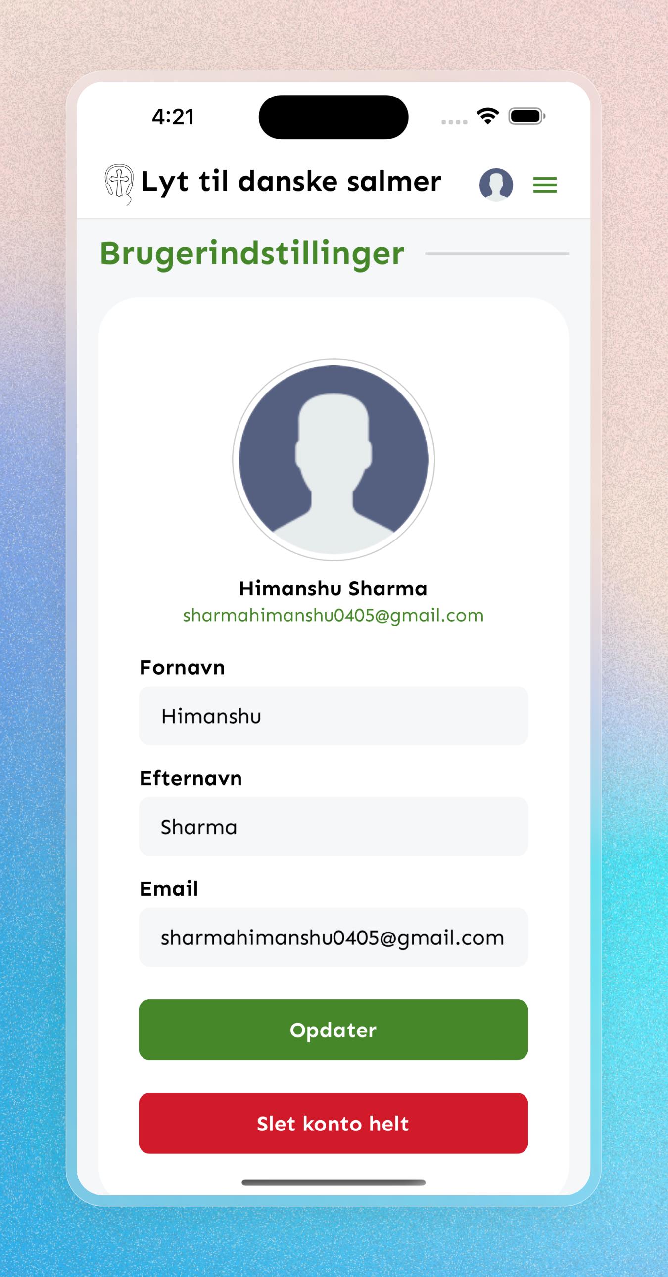 Lyt til Danske Salmer Mobile Apps | Craftnotion
