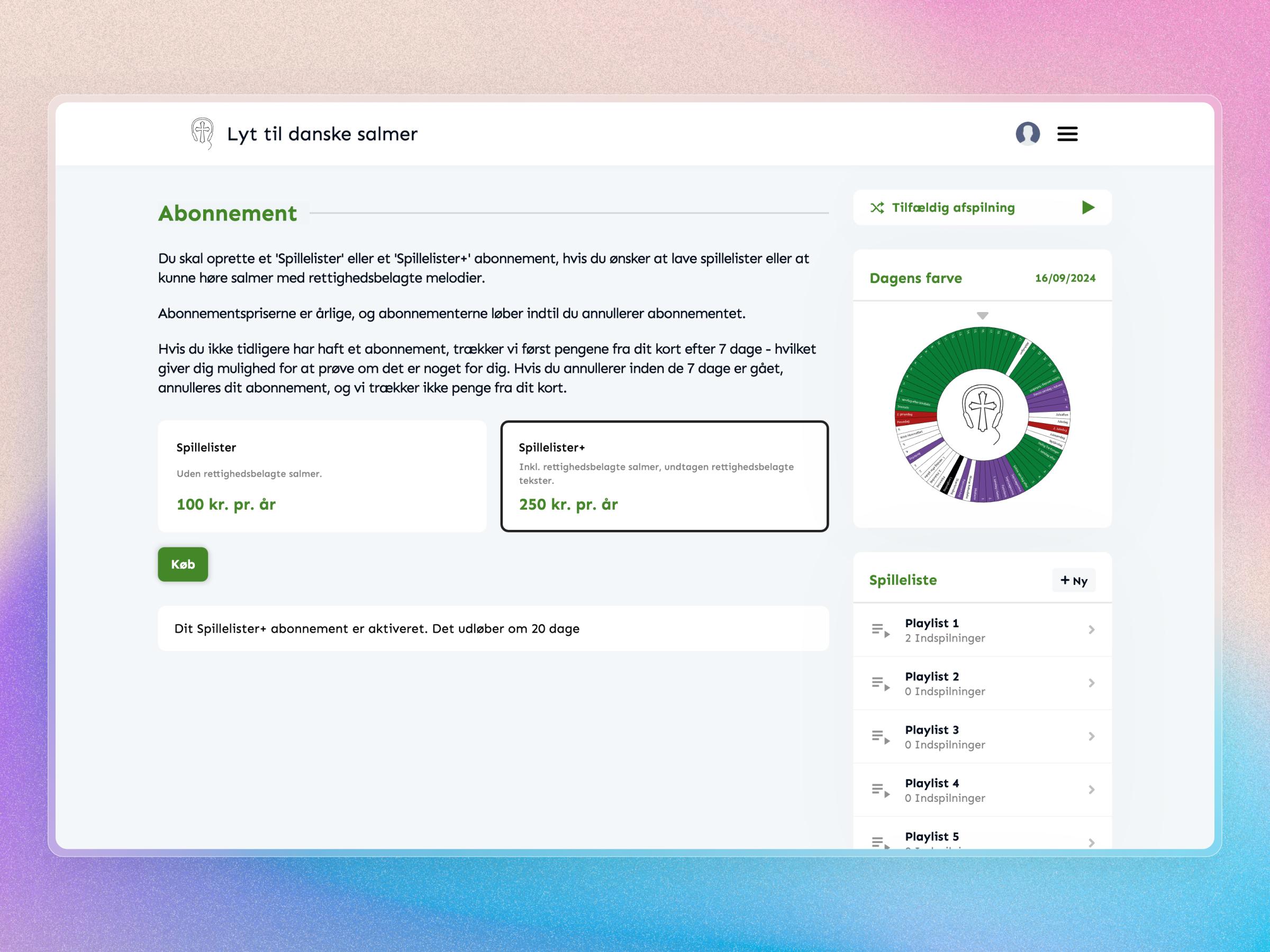Lyt til Danske Salmer Website | Craftnotion