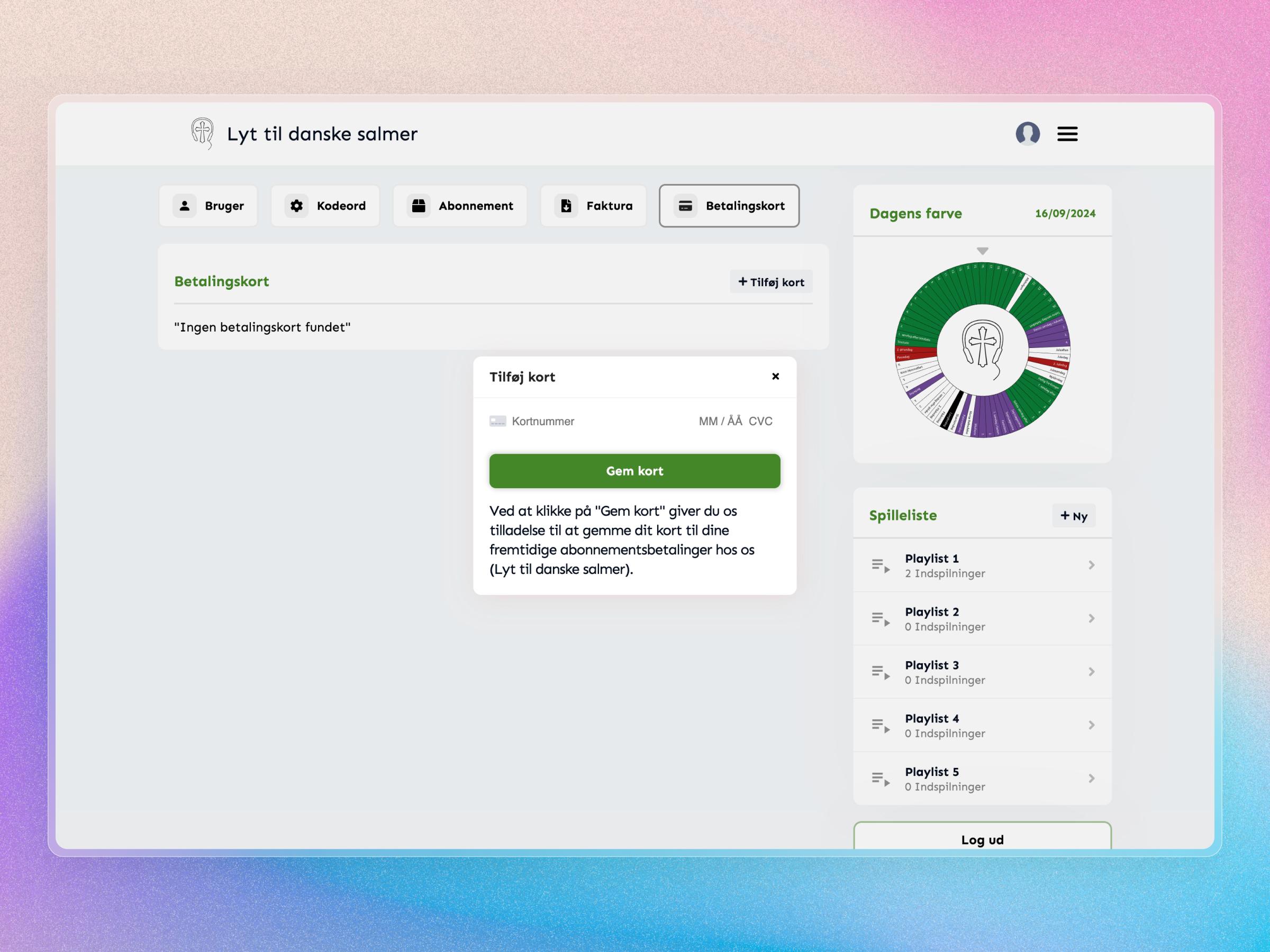 Lyt til Danske Salmer Website | Craftnotion
