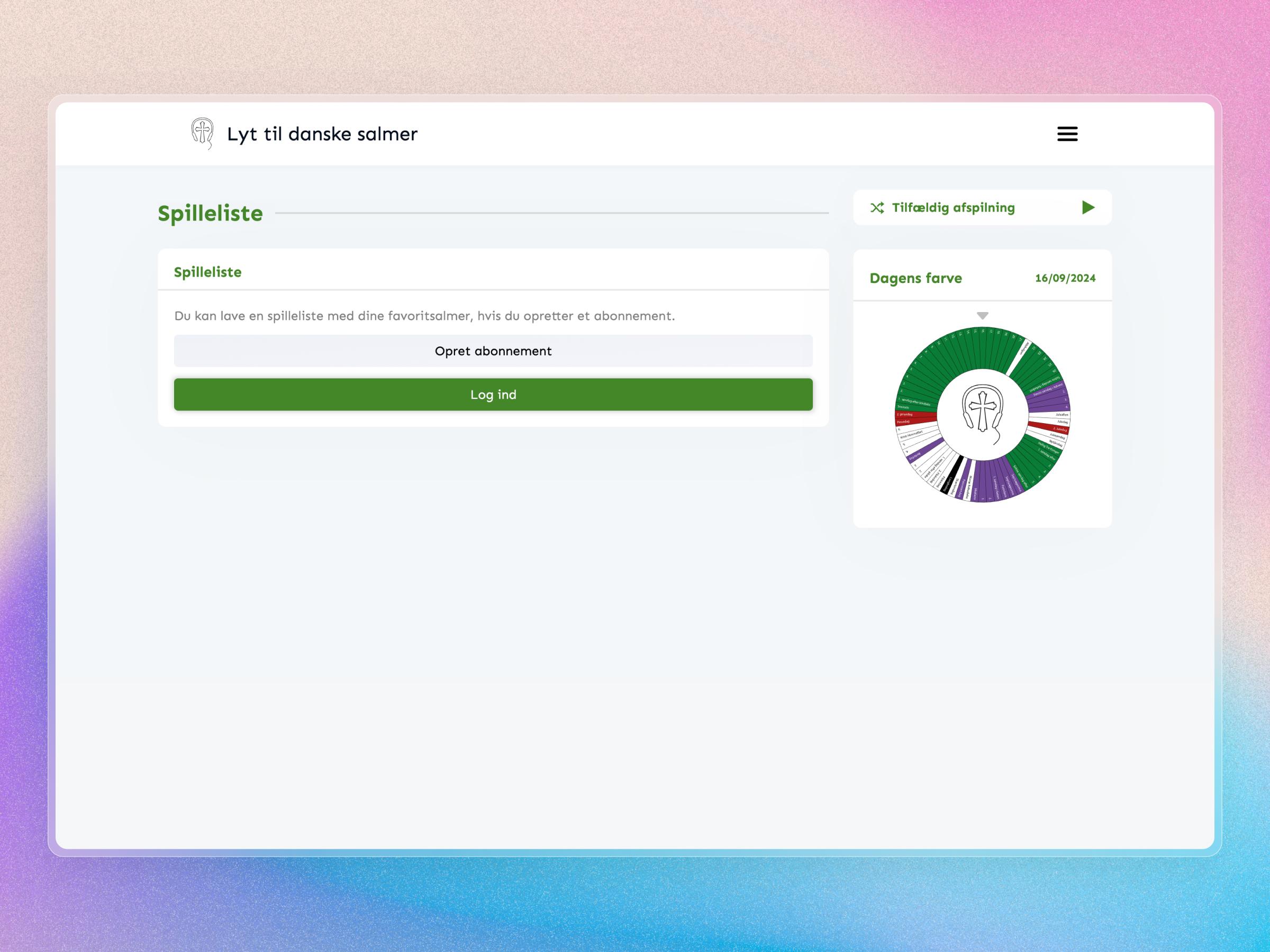 Lyt til Danske Salmer Website | Craftnotion