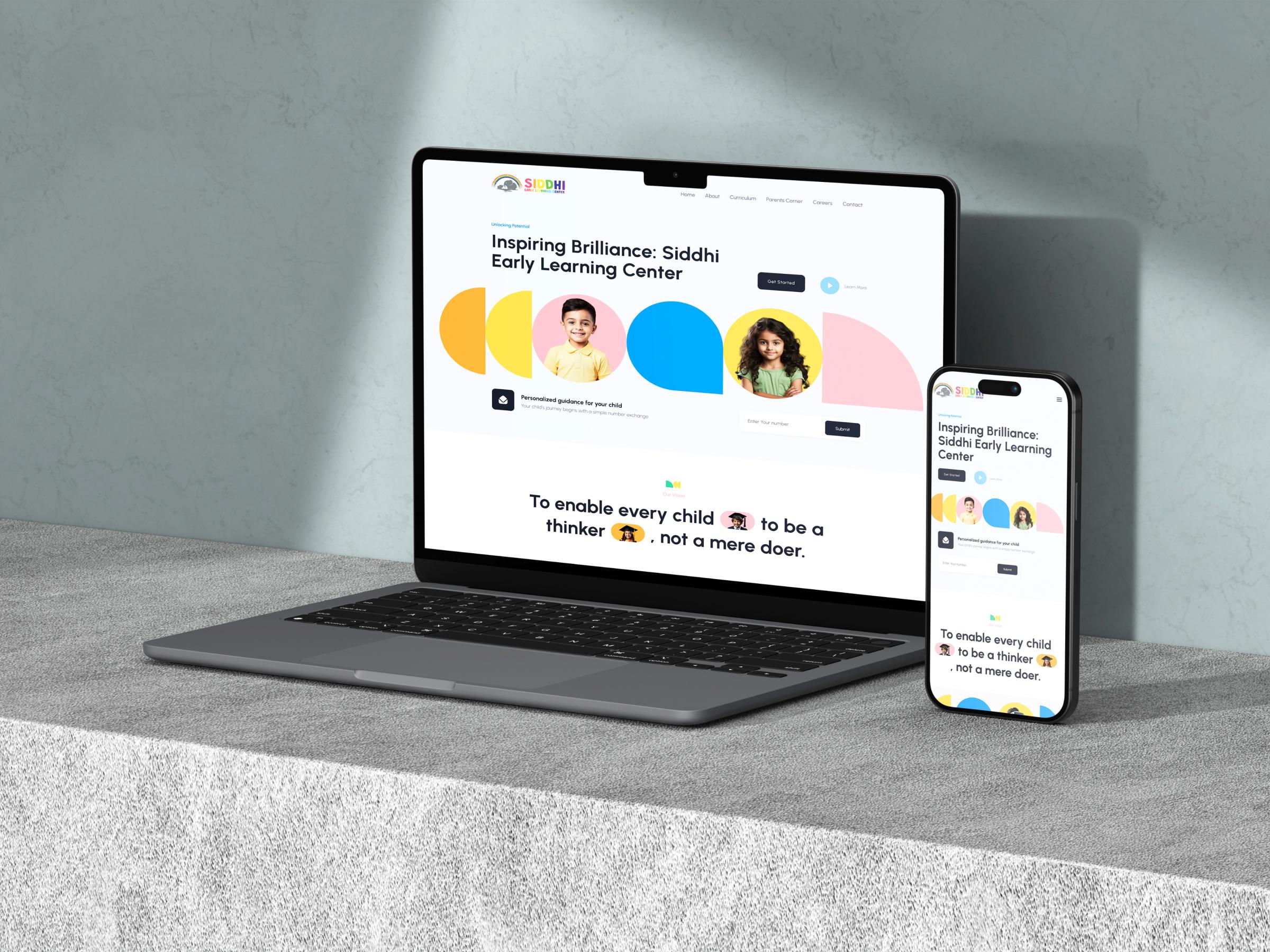 Siddhi Early Learning Center Website | Craftnotion