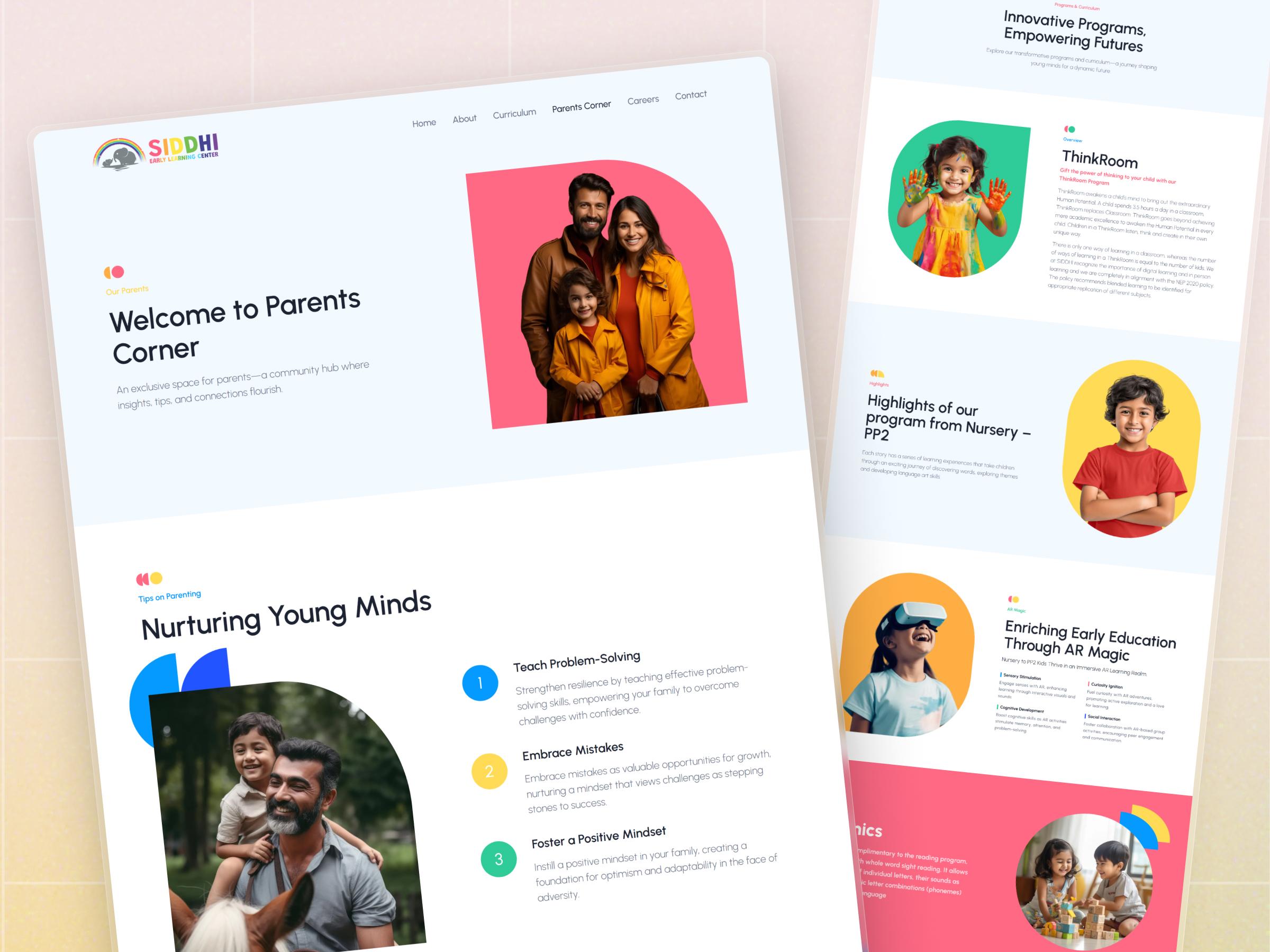 Siddhi Early Learning Center website — final result | Craftnotion