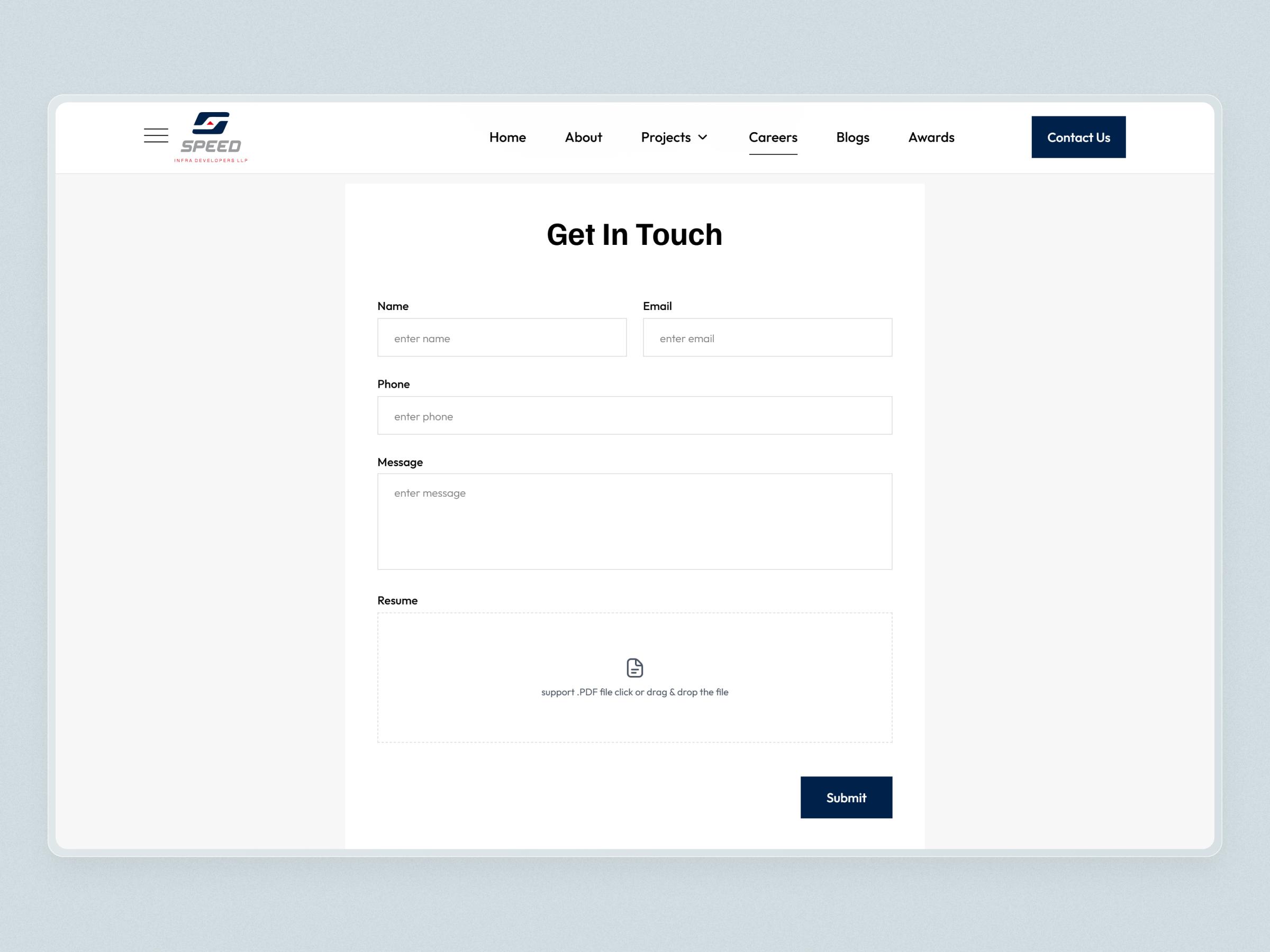 Speed Infra Real Estate Website | Craftnotion