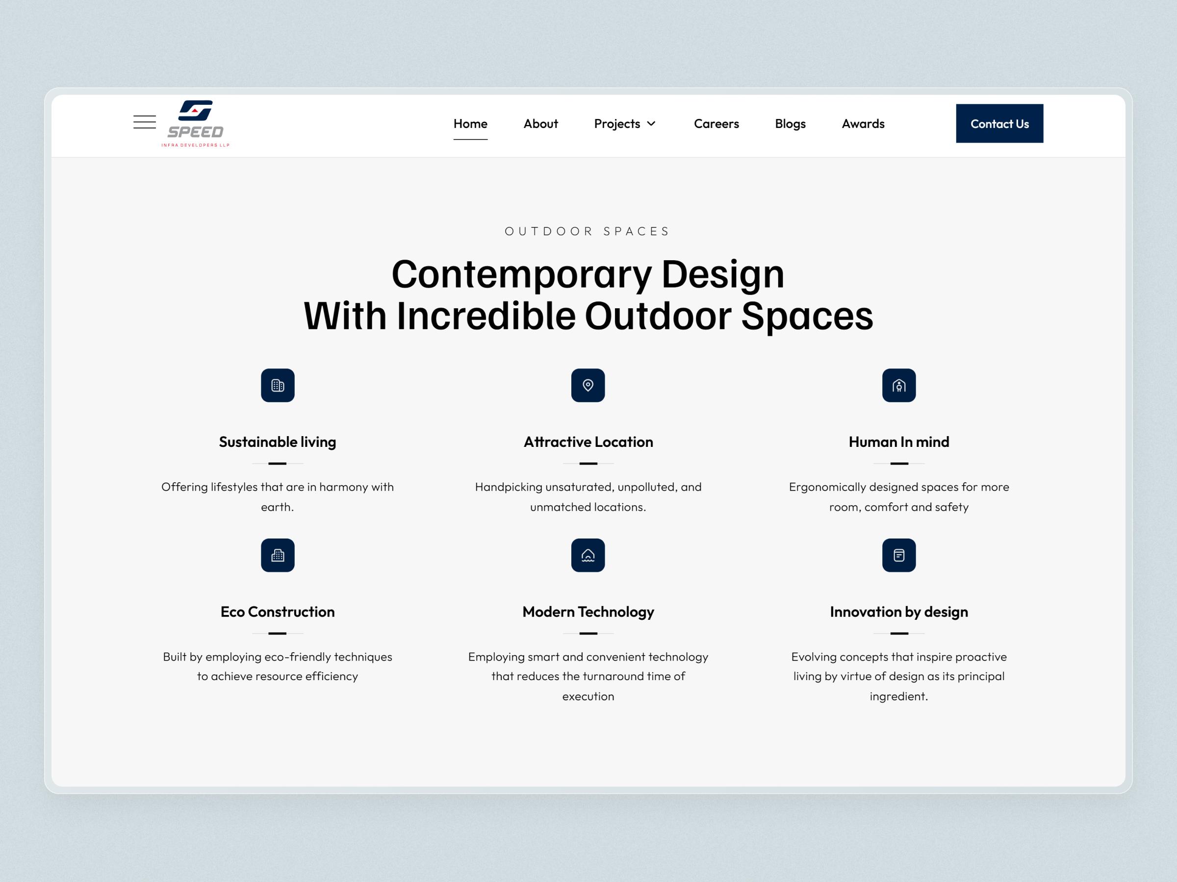 Speed Infra Real Estate Website | Craftnotion