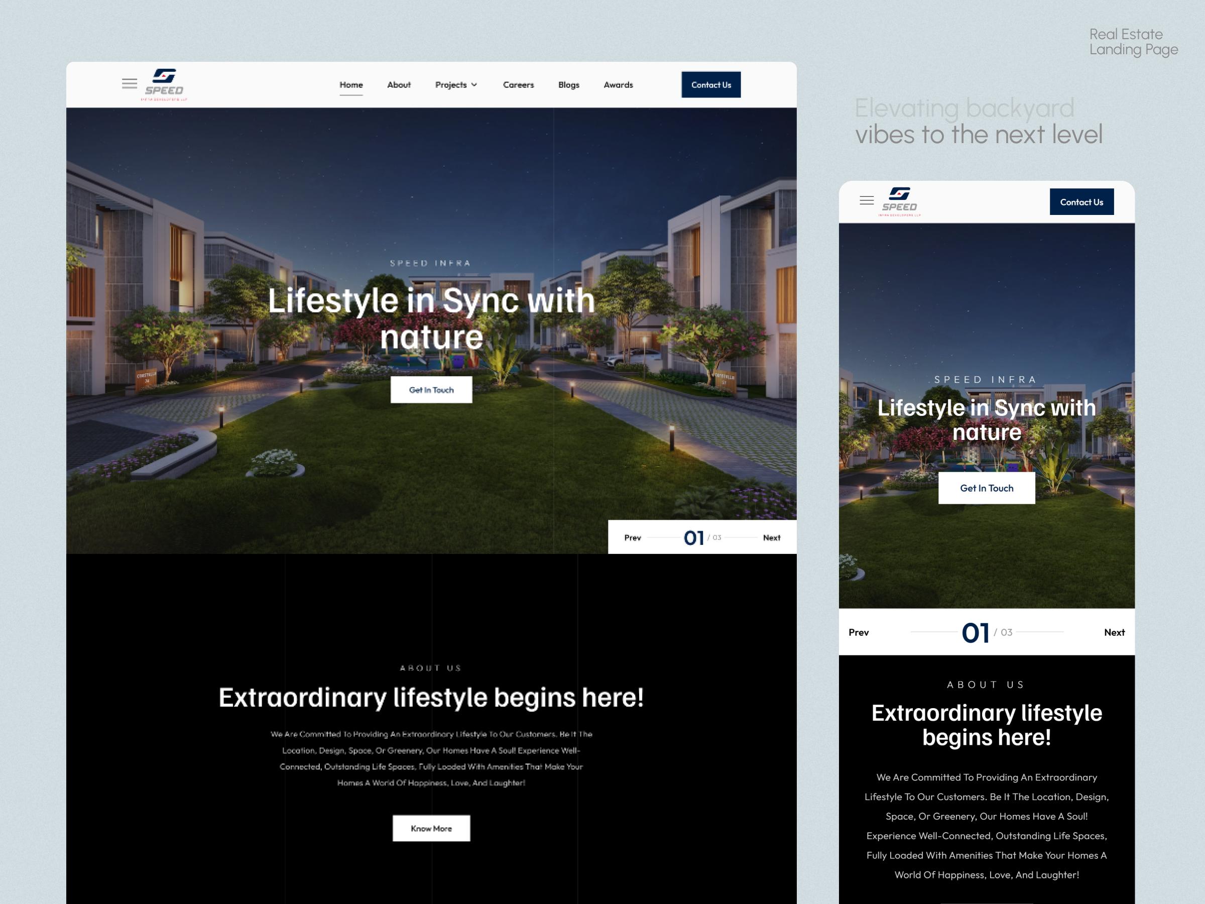 Speed Infra construction company website | Craftnotion
