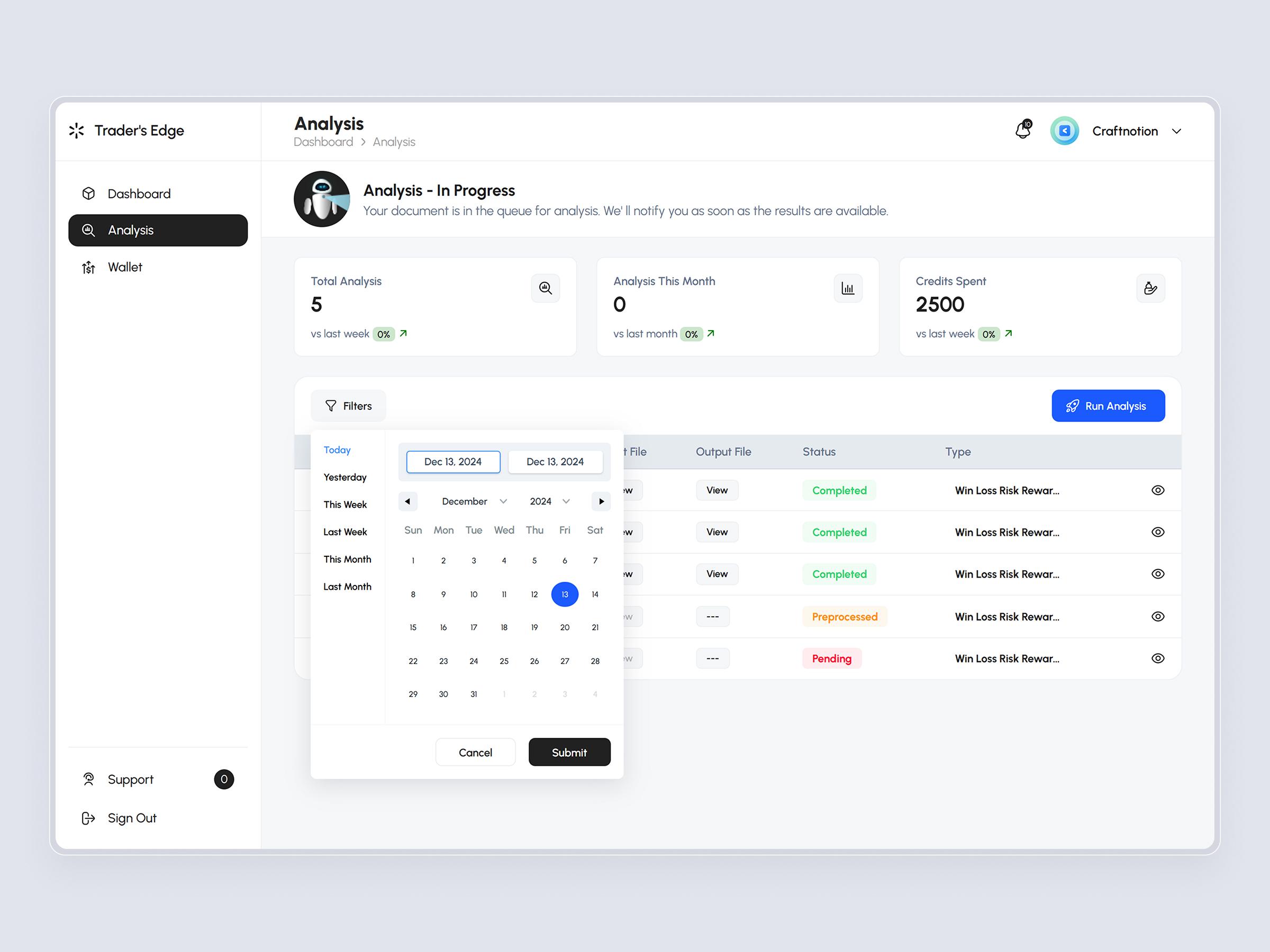 TradersEdge – AI Stock Analysis and Portfolio Forecasting Platform