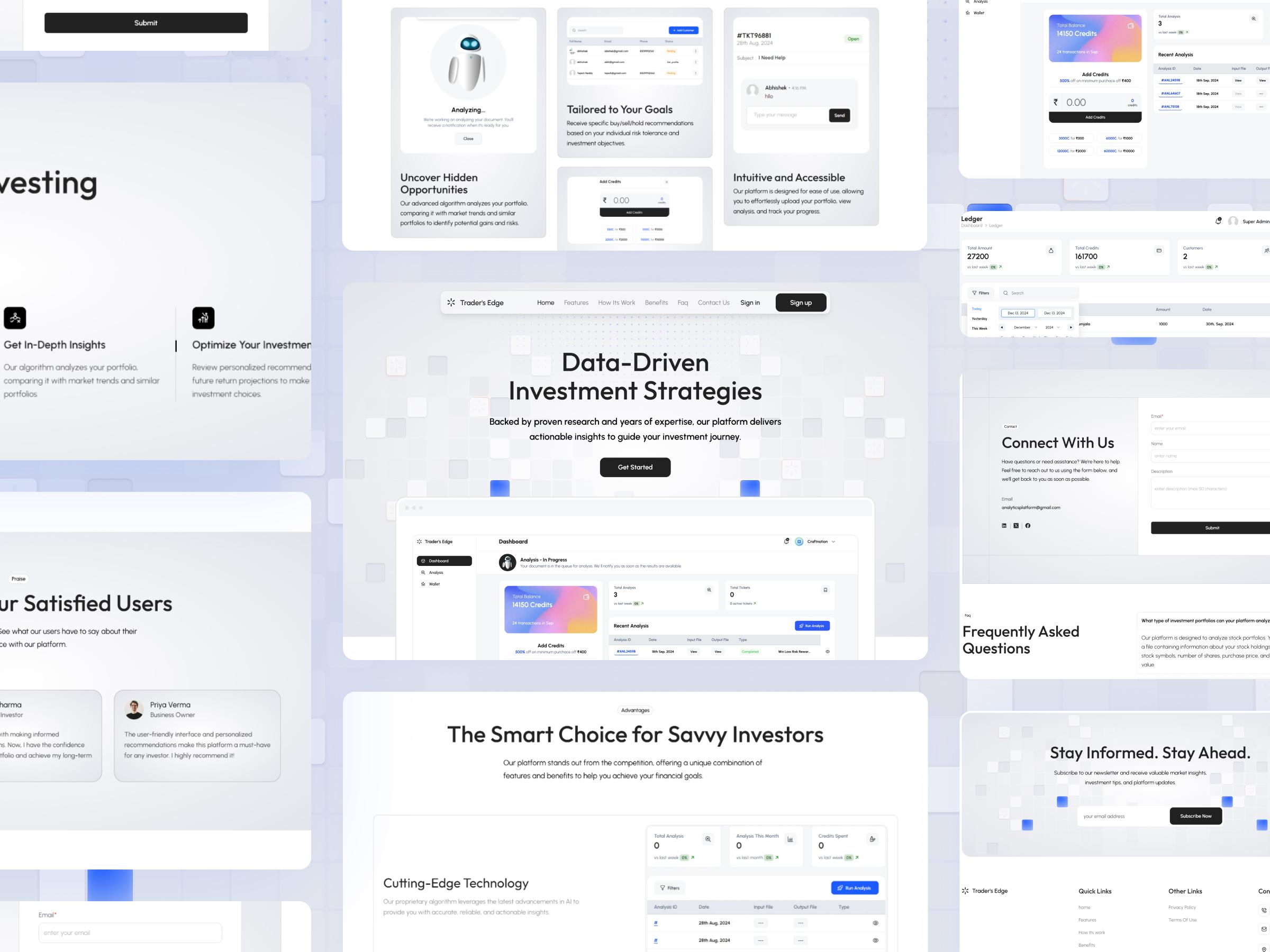 TradersEdge platform delivering AI-powered stock market insights to traders