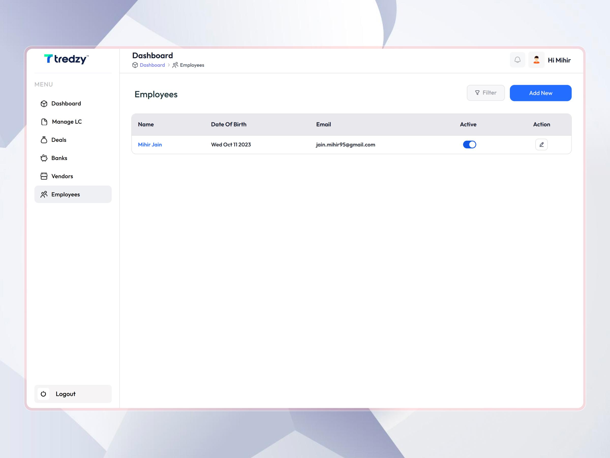 Tredzy Fintech SaaS Platform | Craftnotion