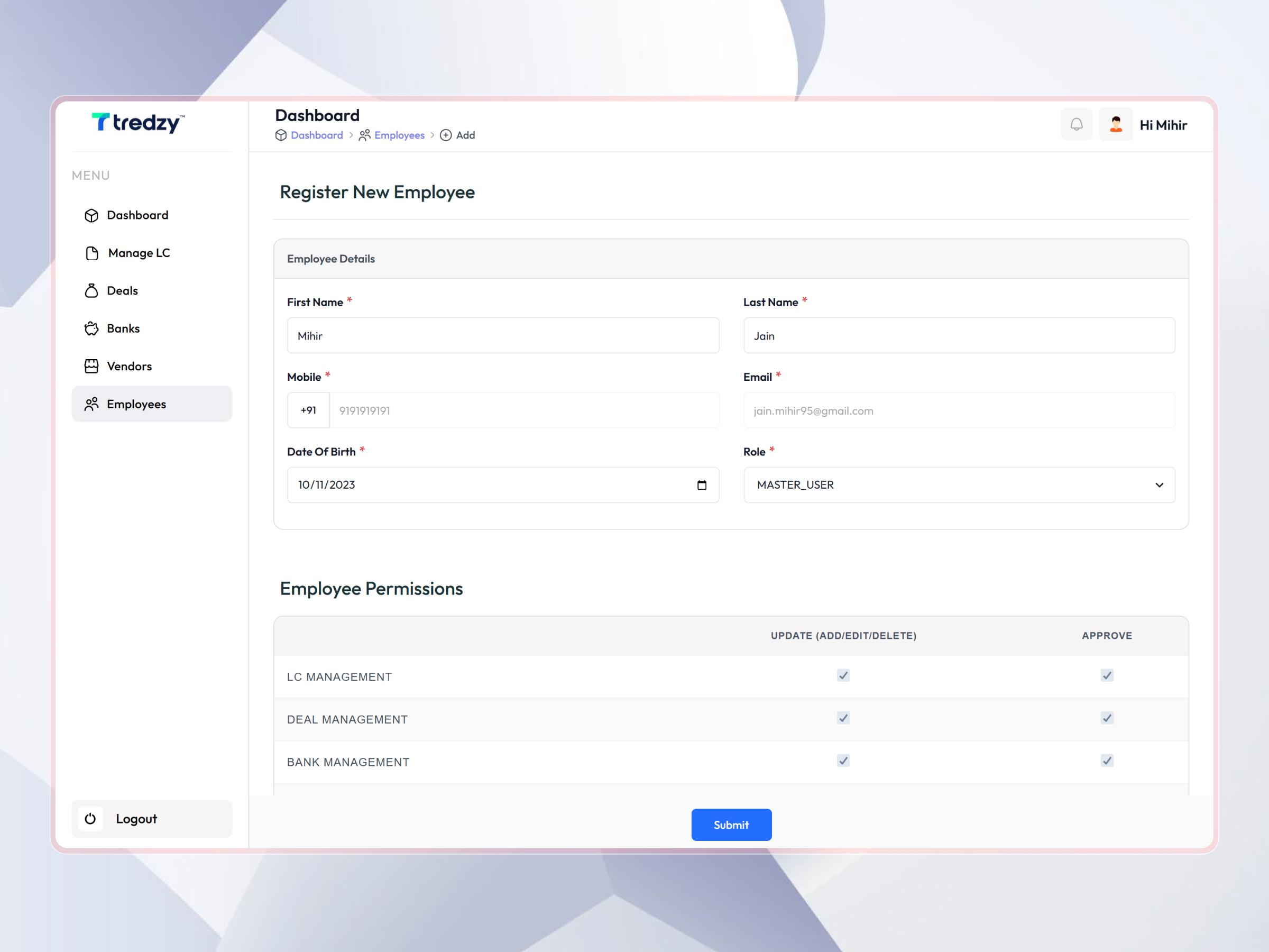 Tredzy Fintech SaaS Platform | Craftnotion
