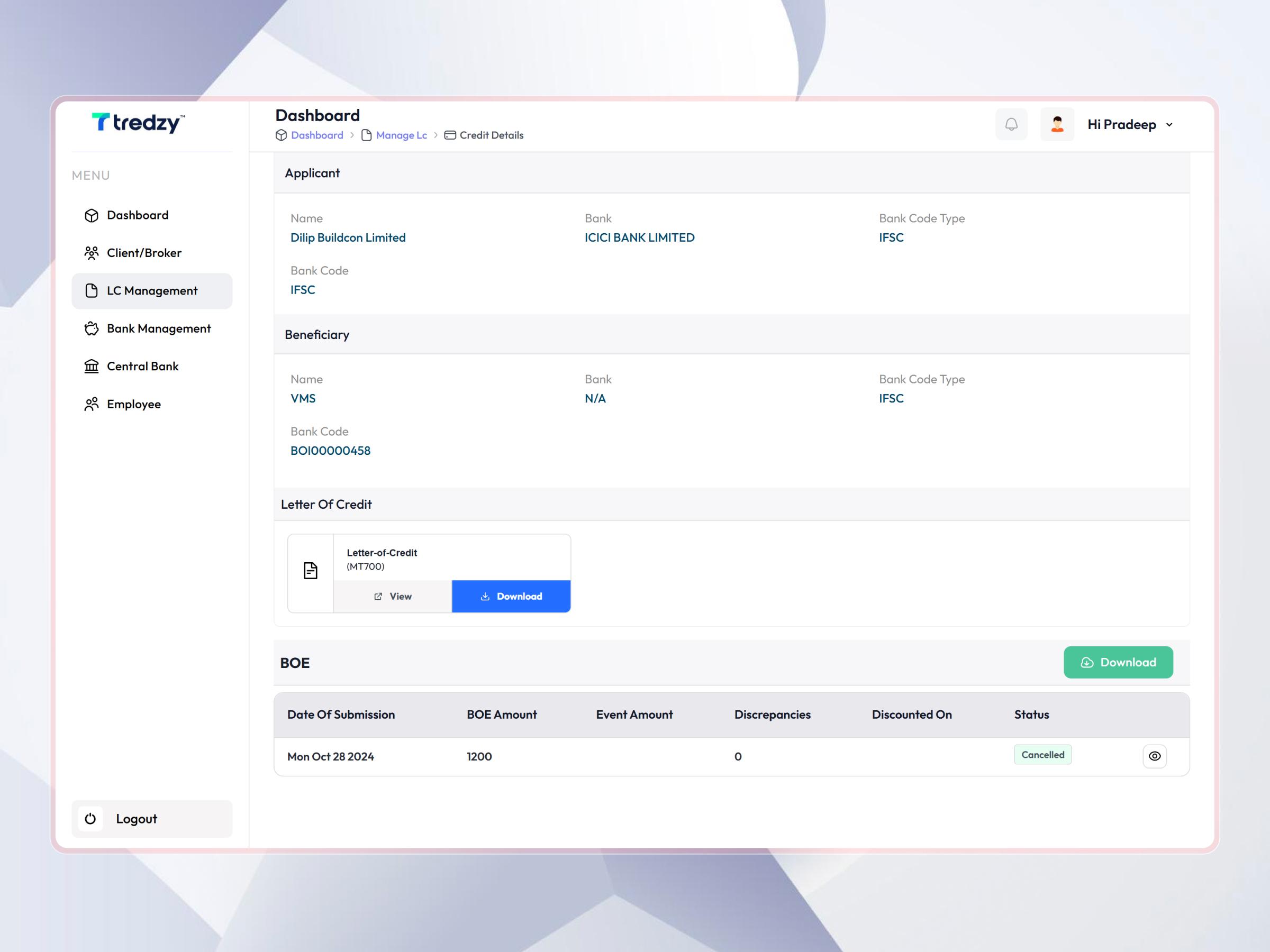 Tredzy Fintech SaaS Platform | Craftnotion