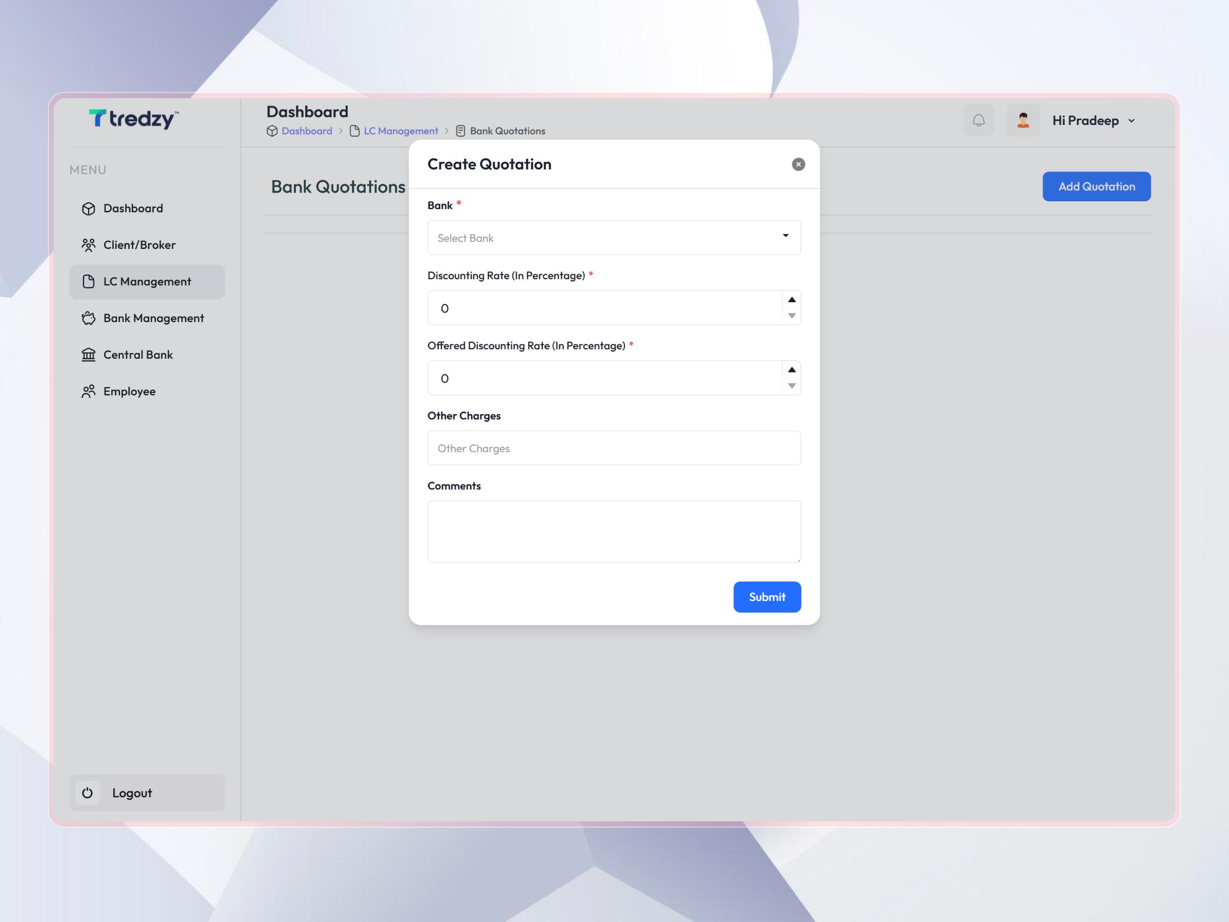 Tredzy Fintech SaaS Platform | Craftnotion