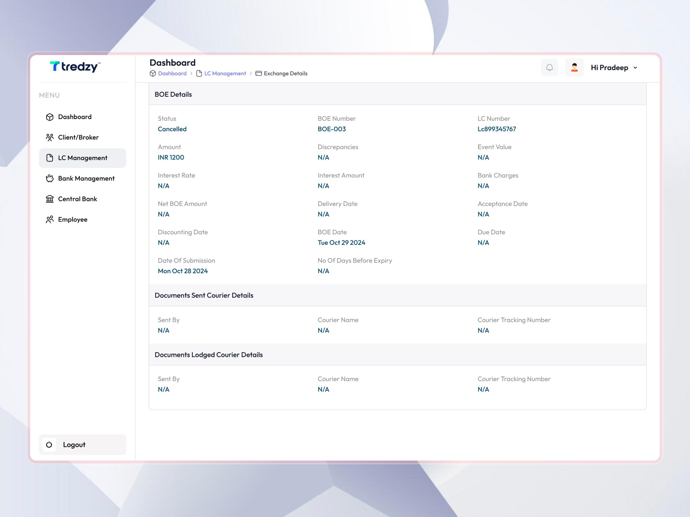 Tredzy Fintech SaaS Platform | Craftnotion