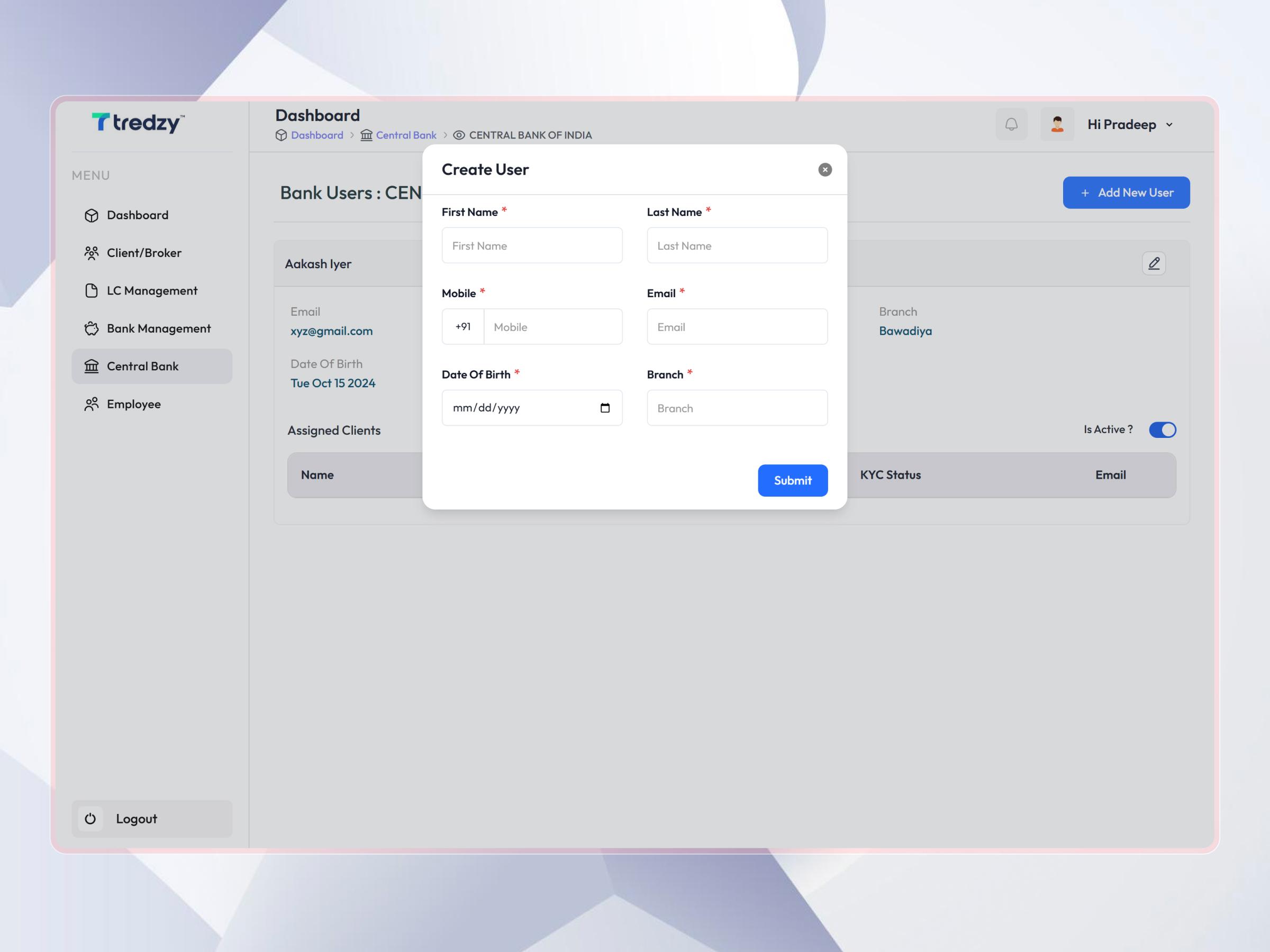 Tredzy Fintech SaaS Platform | Craftnotion