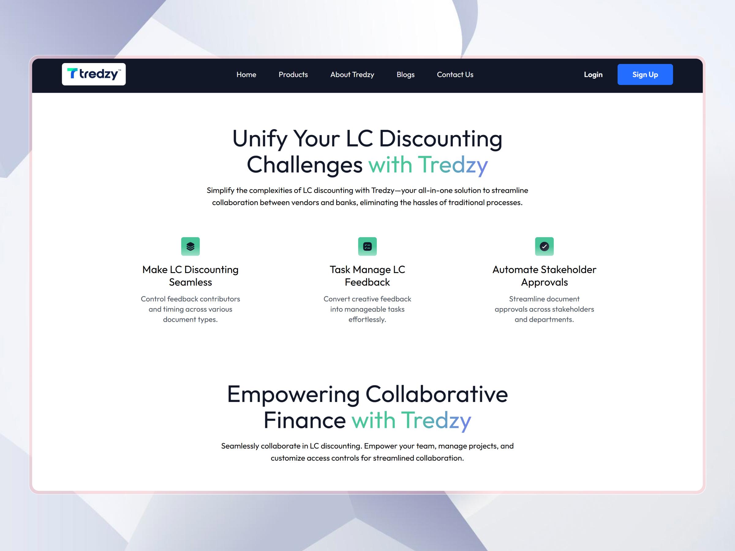 Tredzy Fintech SaaS Platform | Craftnotion