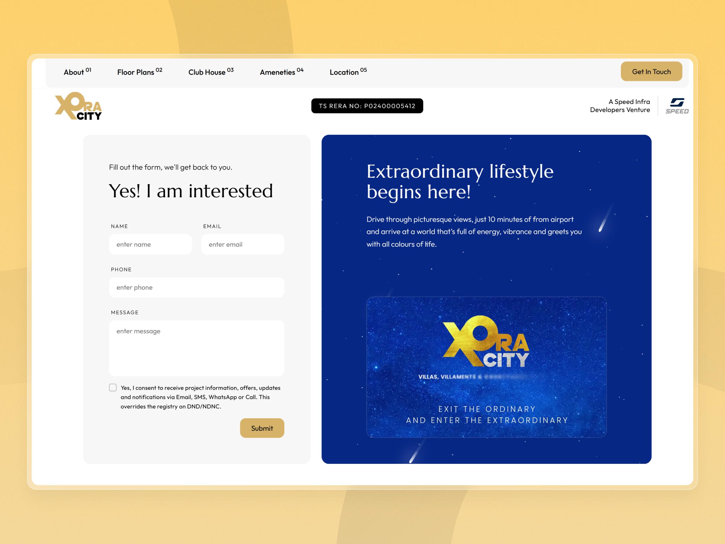 Xora City Residential Project Website | Craftnotion
