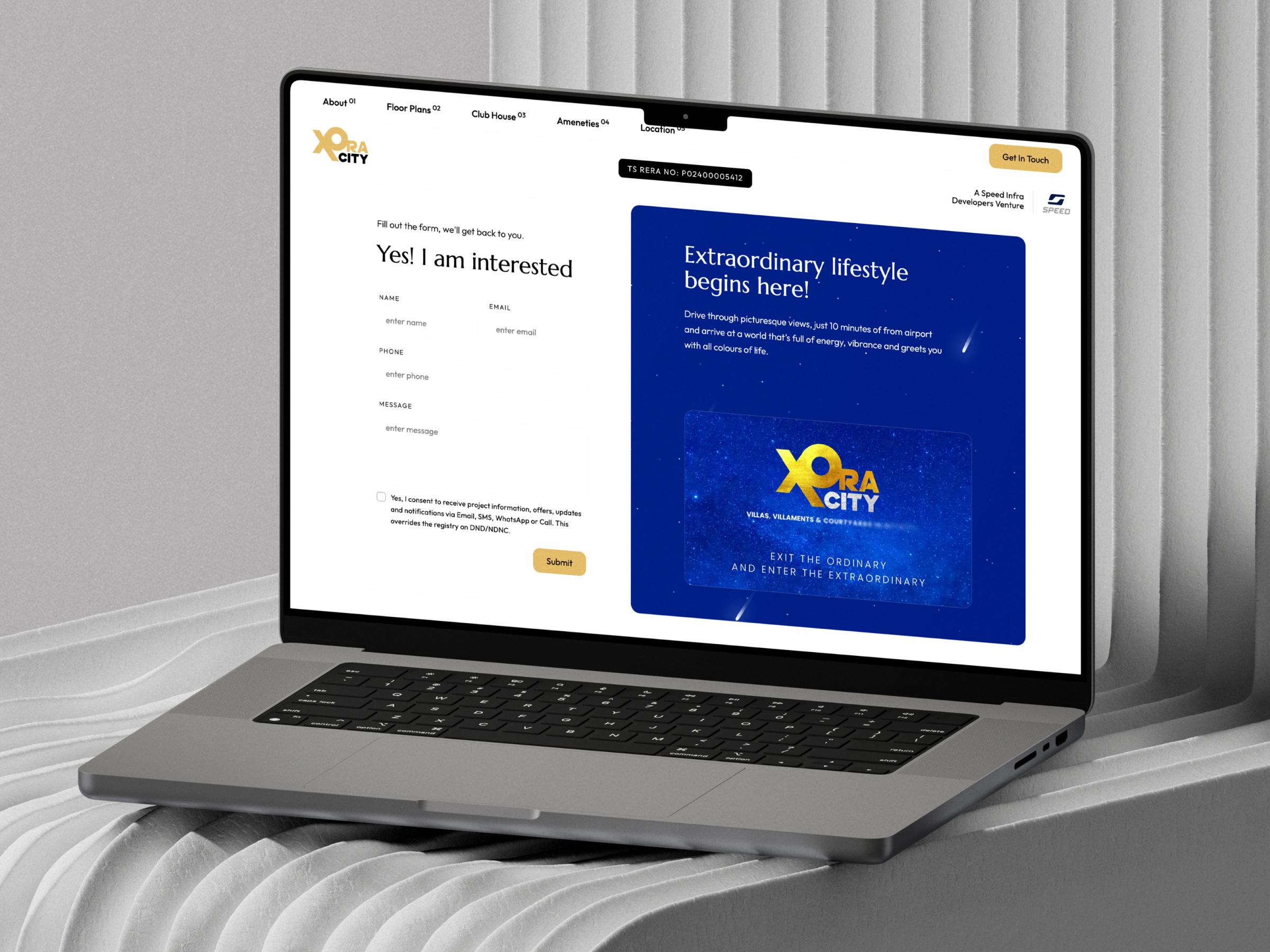 Xora City Residential Project Website | Craftnotion