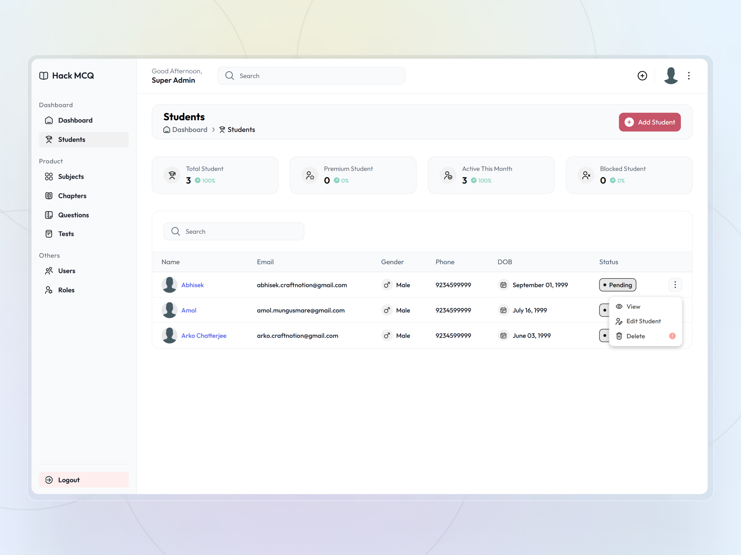 HackMCQ screenshot 10