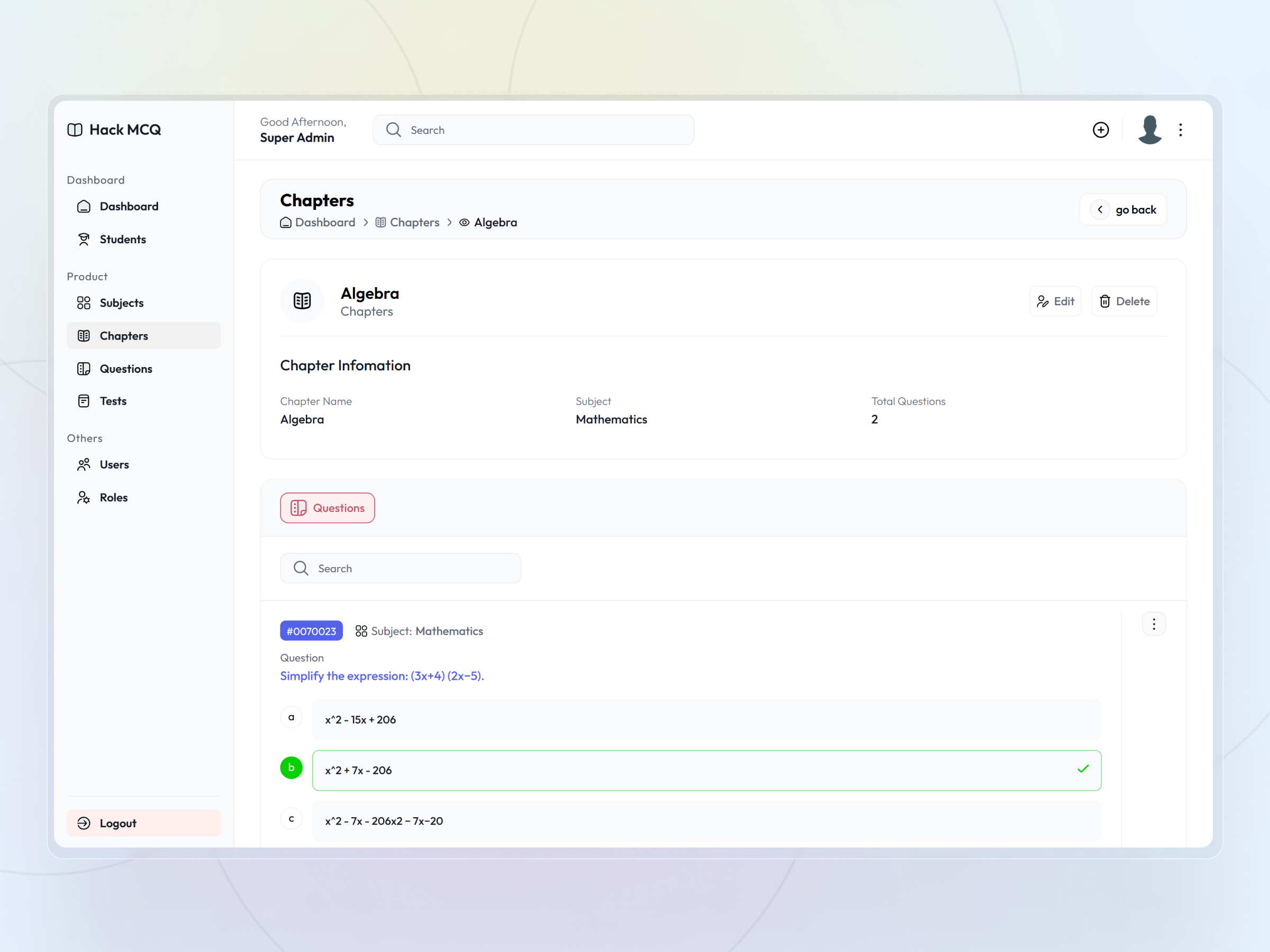 HackMCQ screenshot 19