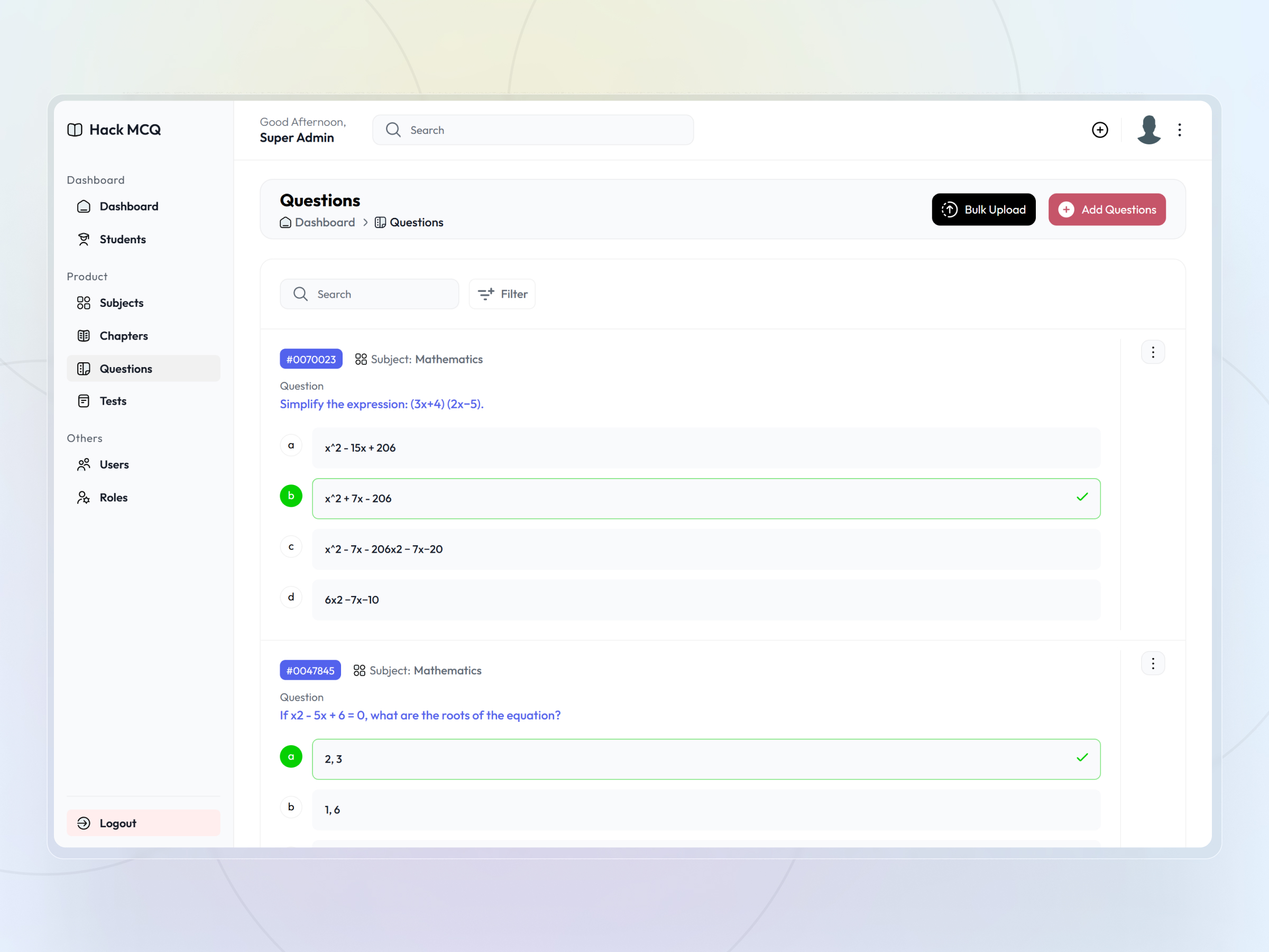 HackMCQ screenshot 22