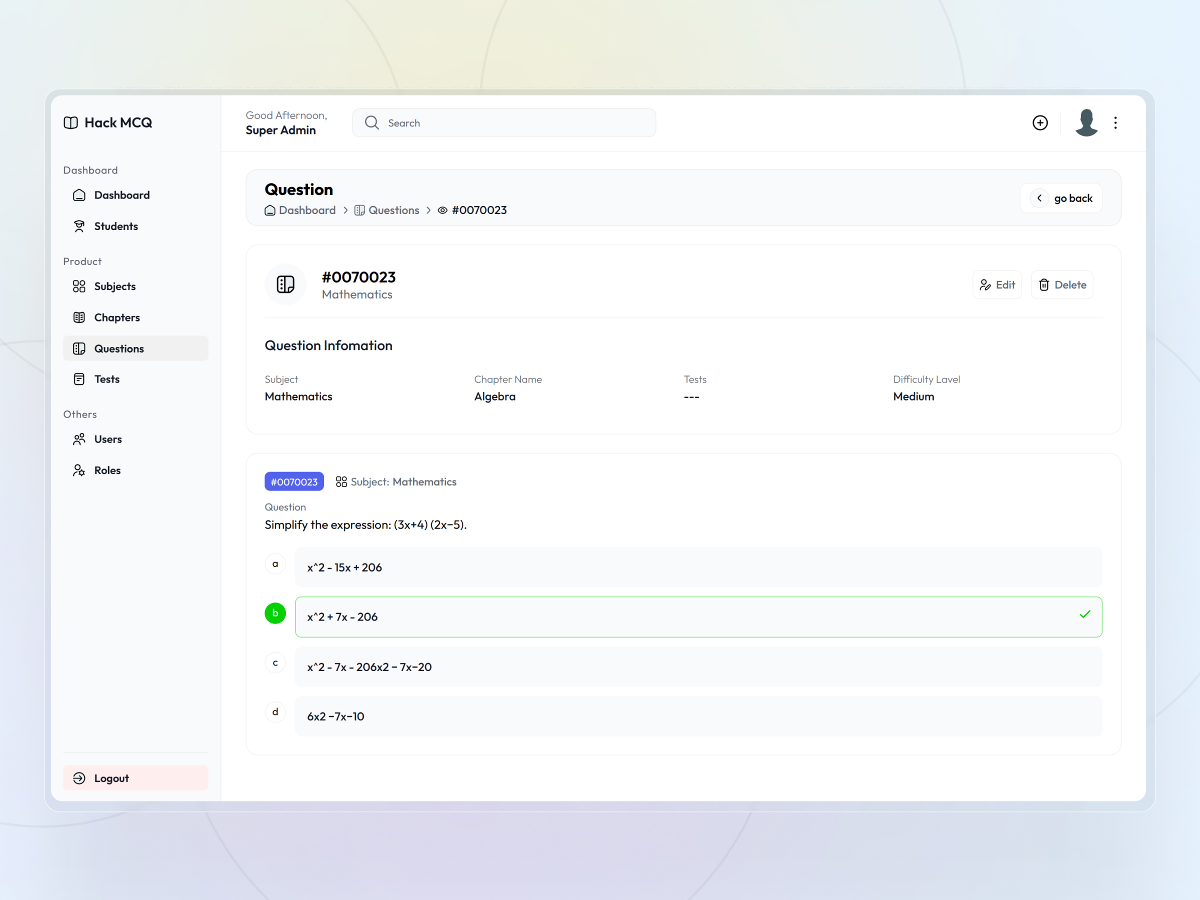 HackMCQ screenshot 28