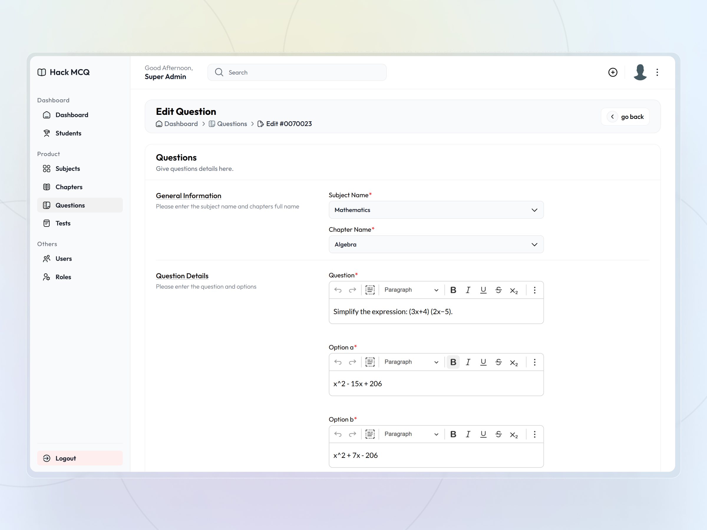 HackMCQ screenshot 29