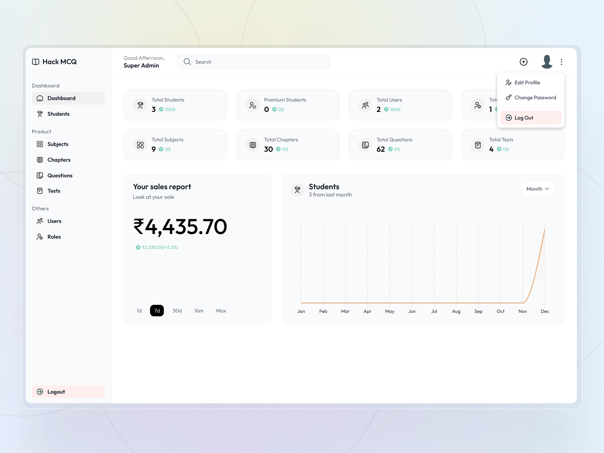 HackMCQ screenshot 3