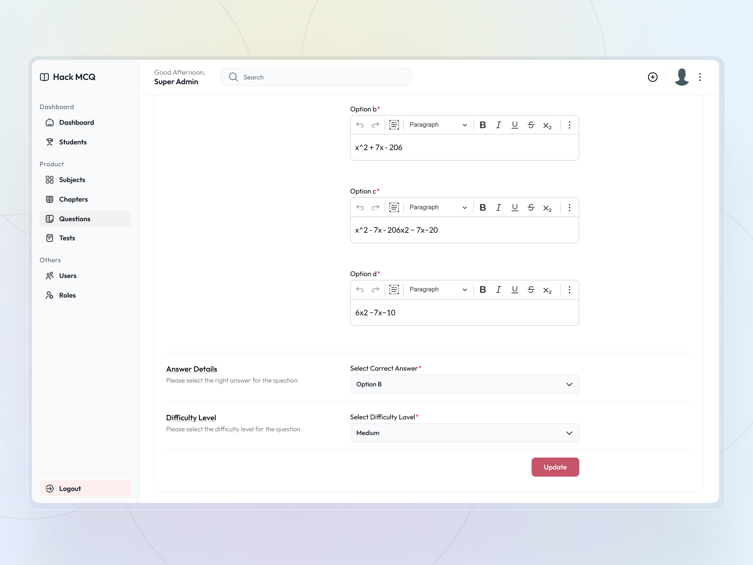 HackMCQ screenshot 30